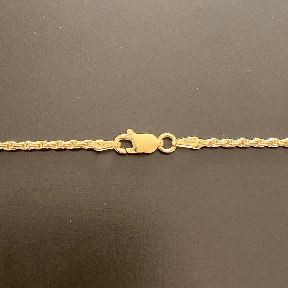 Other Gold Chain 14k Gold Vermeil Rope Chain 16in 2mm Size ONE SIZE - 3 Thumbnail