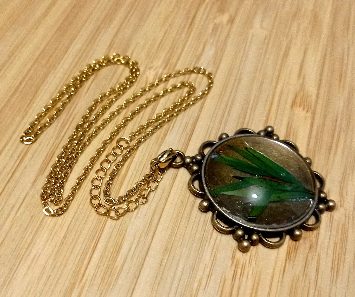 Hysteric Glamour × Vintage Stunning Long Leaves Natural Plant Gold Necklace Unique Size ONE SIZE - 4 Thumbnail
