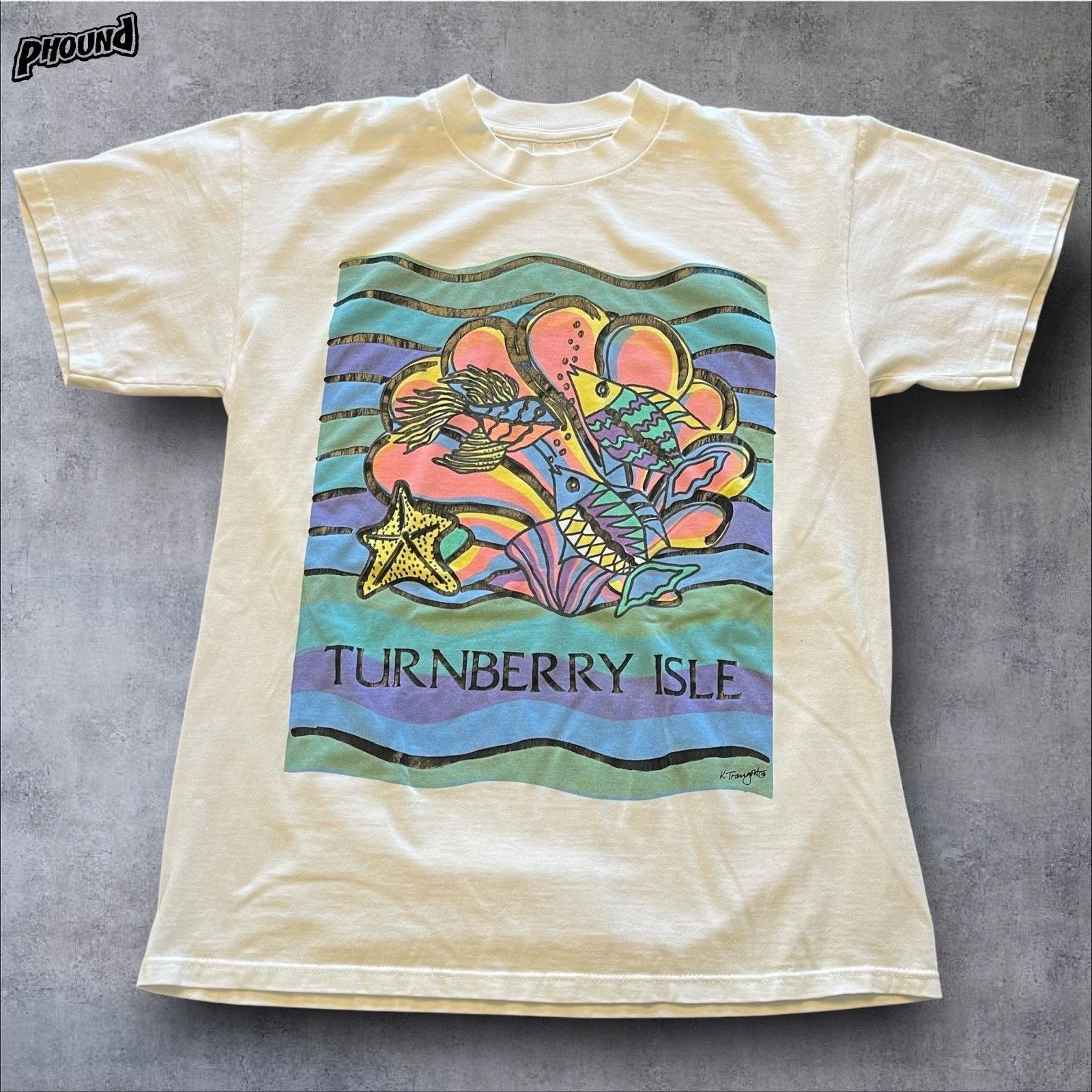 Vintage Vtg single stitch Turnberry Isle Tropical Fish Tshirt Fits M Size US M / EU 48-50 / 2 - 1 Thumbnail