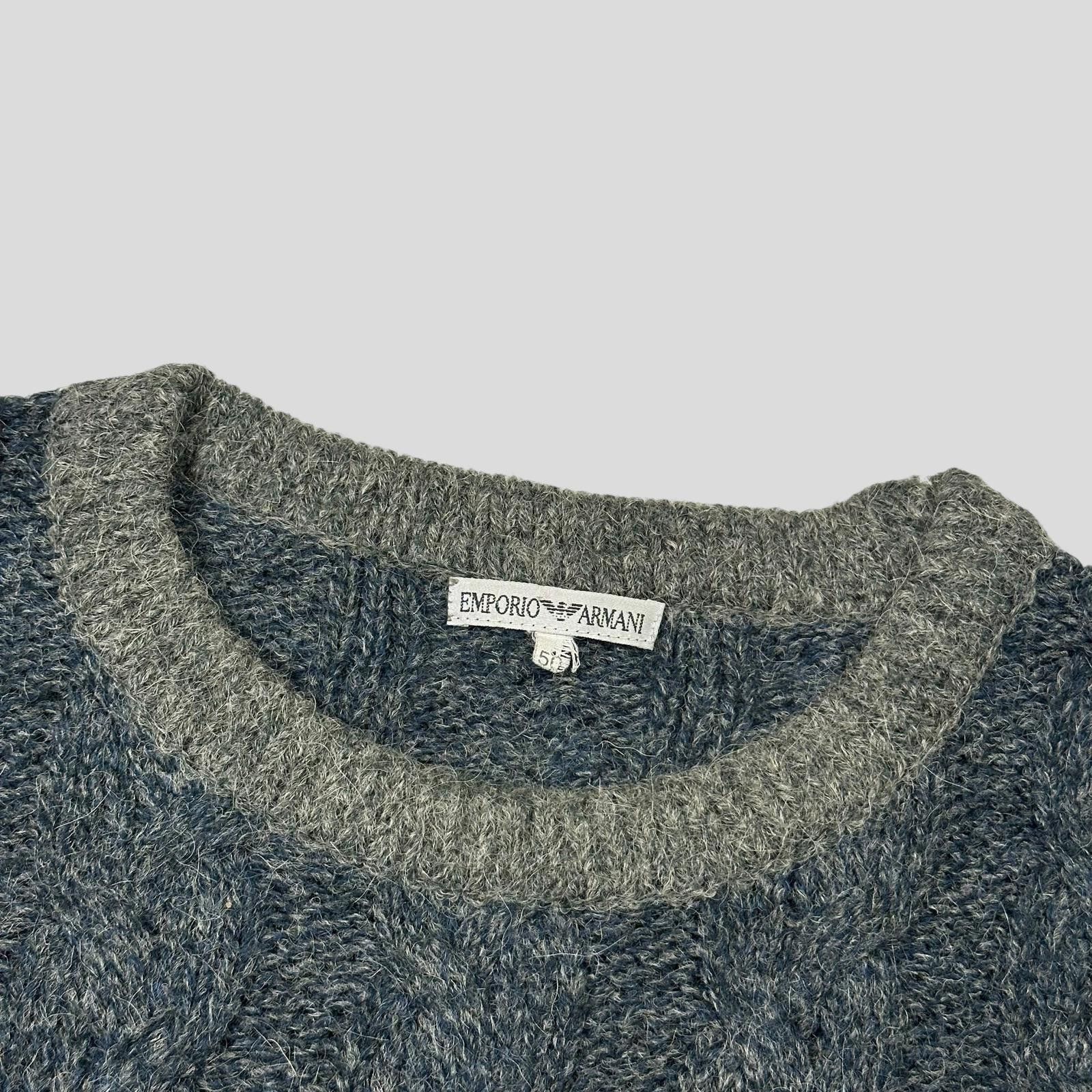Armani Emporio Armani 80’s Alpaca Wool Cable Knit Jumper - L Size US L / EU 52-54 / 3 - 4 Thumbnail