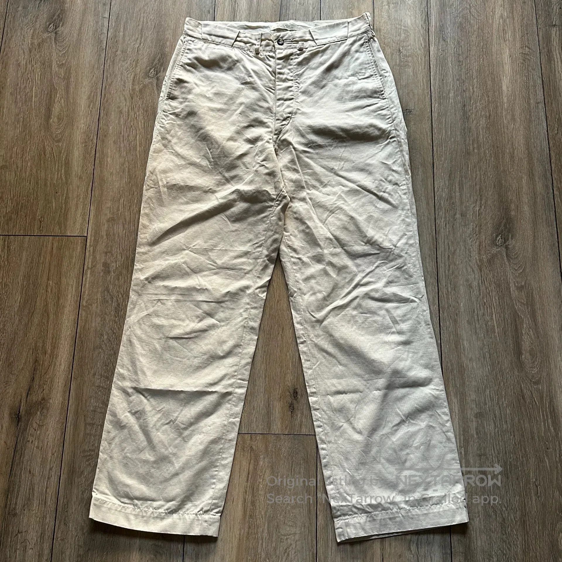 Old Joe OLD JOE Cotton Linen White Pants. Size US 34 / EU 50 - 1 Thumbnail