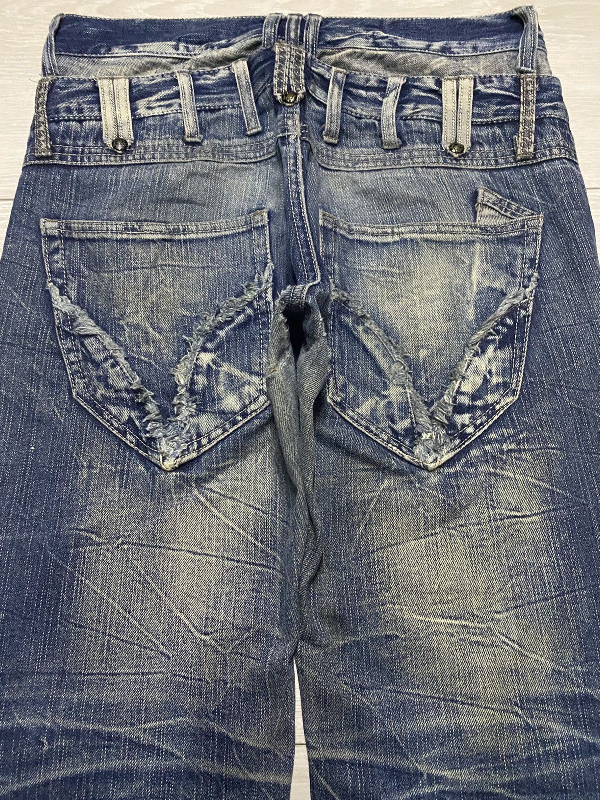 If Six Was Nine Blow By Blue Skull Button Denim Underground Japan Brand Rare Size US 32 / EU 48 - 4 Thumbnail