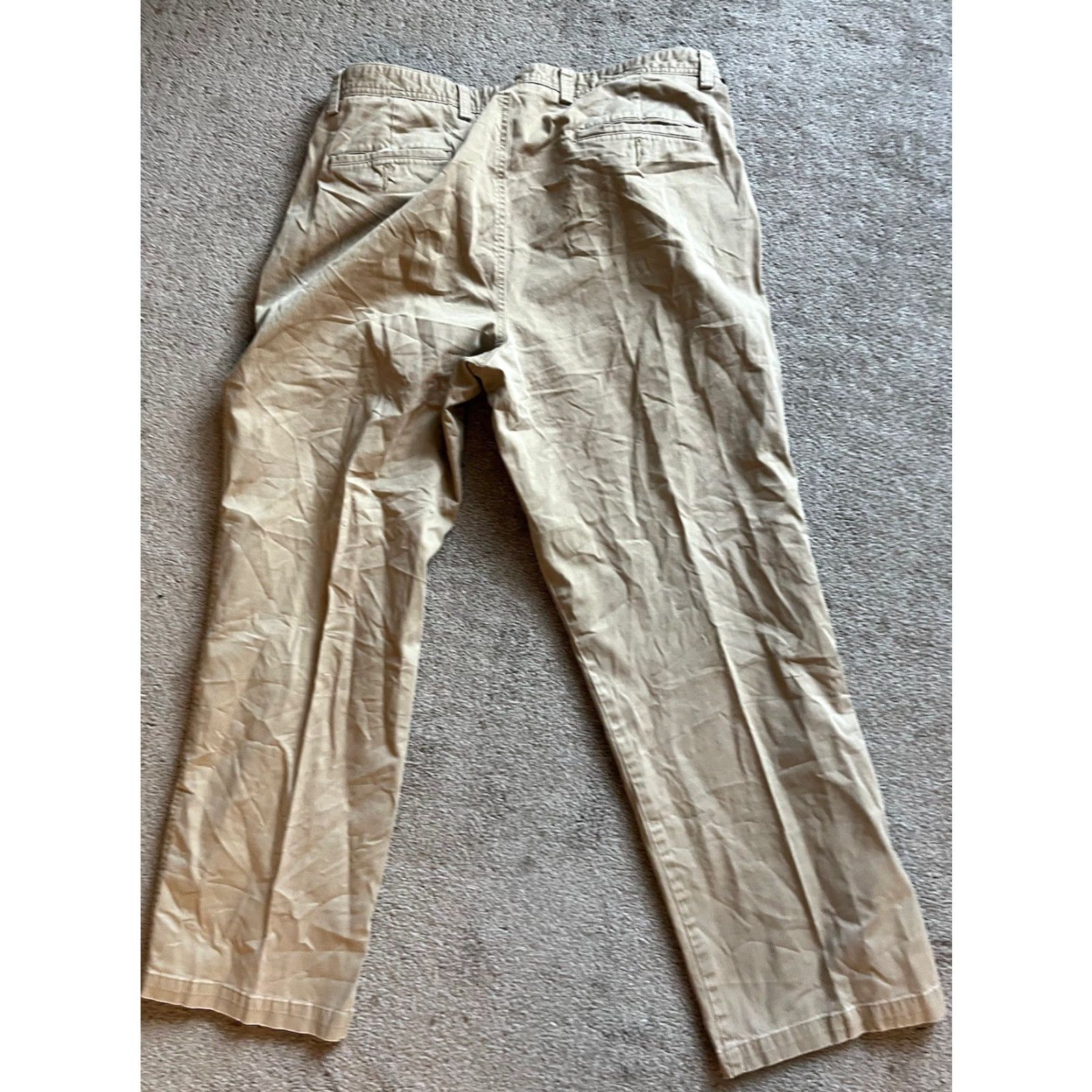Dockers Dockers Pants Beige Mens 38x30 Flat Front Straight Leg Casual Knit Cotton Machine Wash Size US 38 / EU 54 - 3 Thumbnail