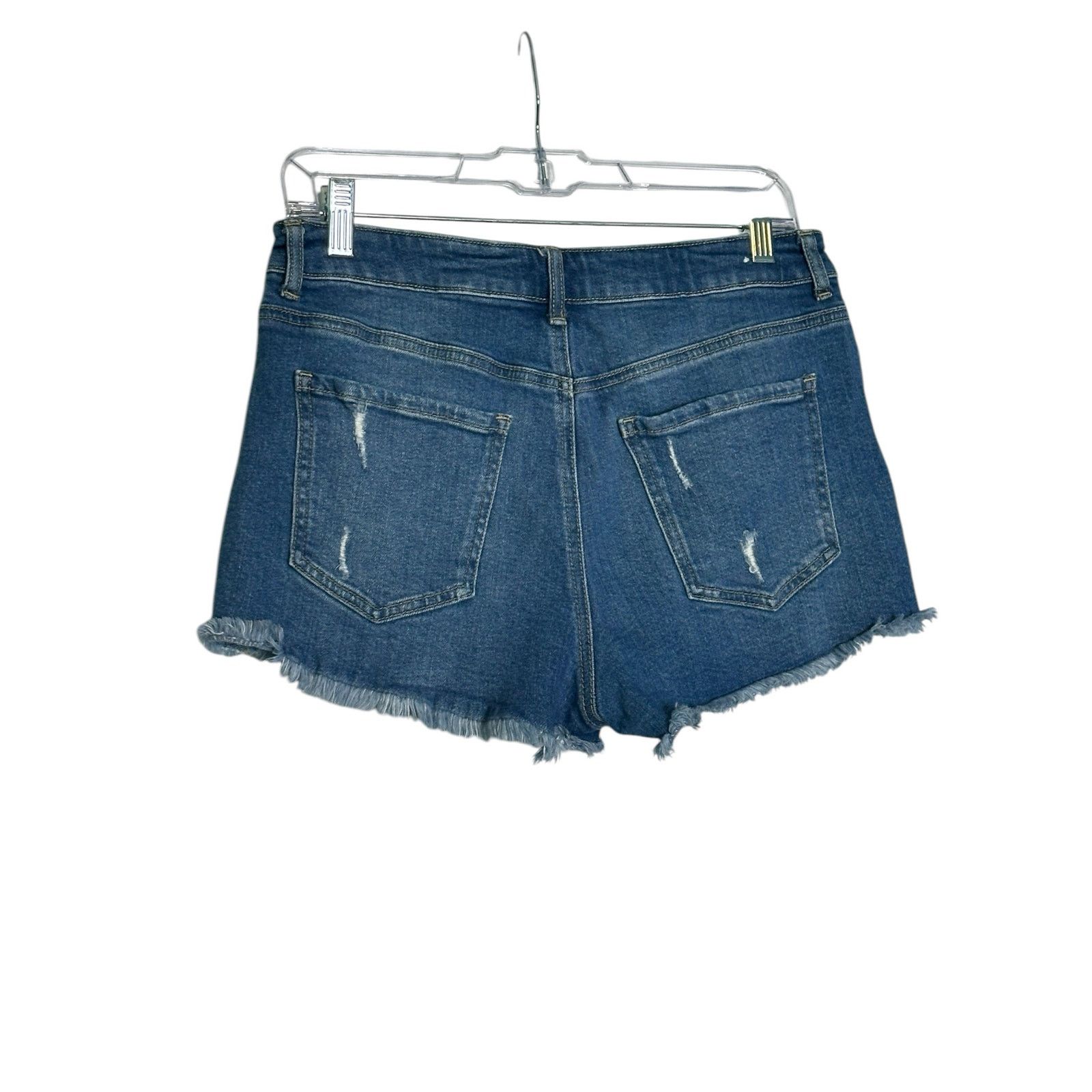 Forever 21 FOREVER 21 blue distressed raw hem jean shorts size 30 Size 30" / US 8 / IT 44 - 8 Thumbnail