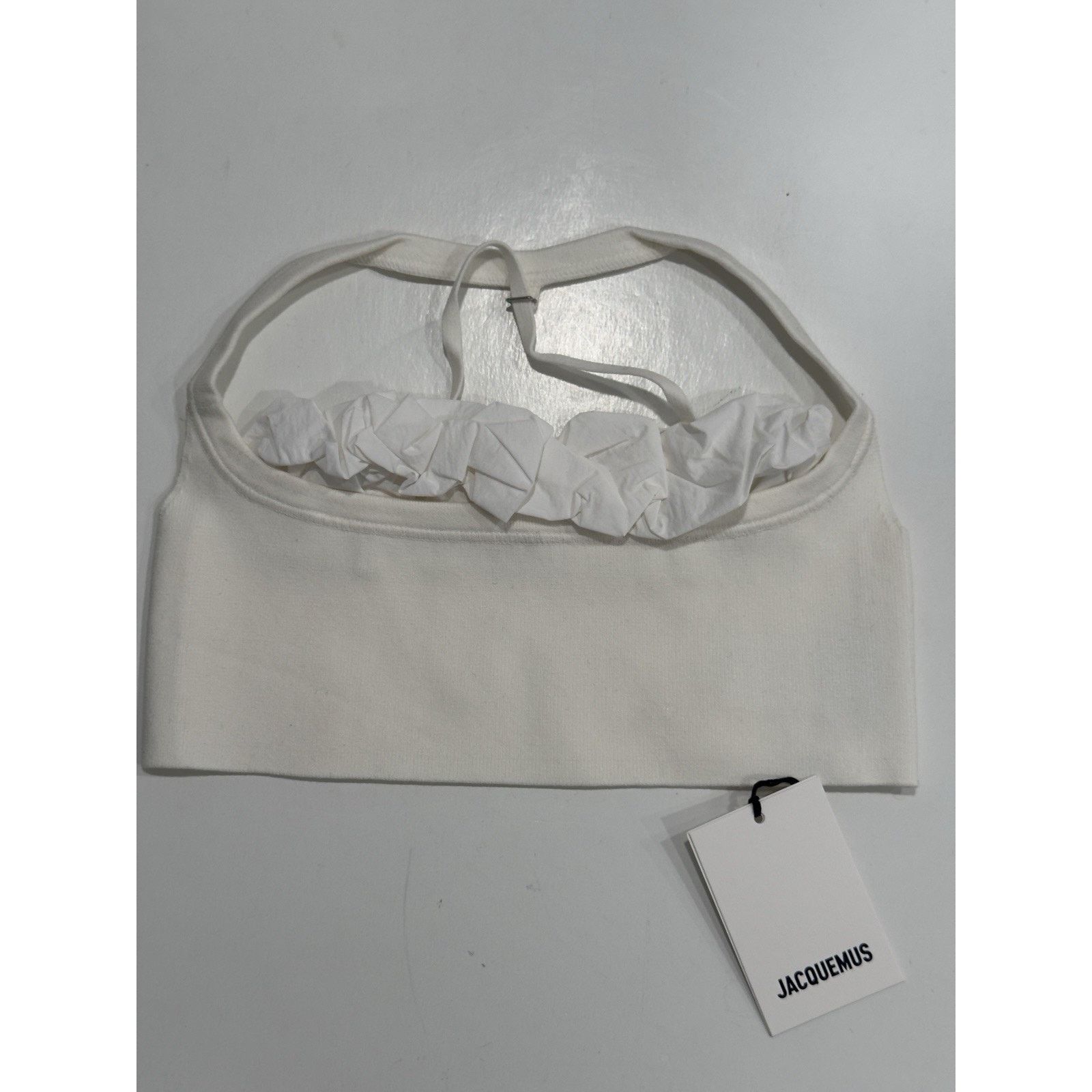 Jacquemus JACQUEMUS Le Bandeau Frivolli Top Off White Cropped Bralette Size M / US 6-8 / IT 42-44 - 4 Thumbnail
