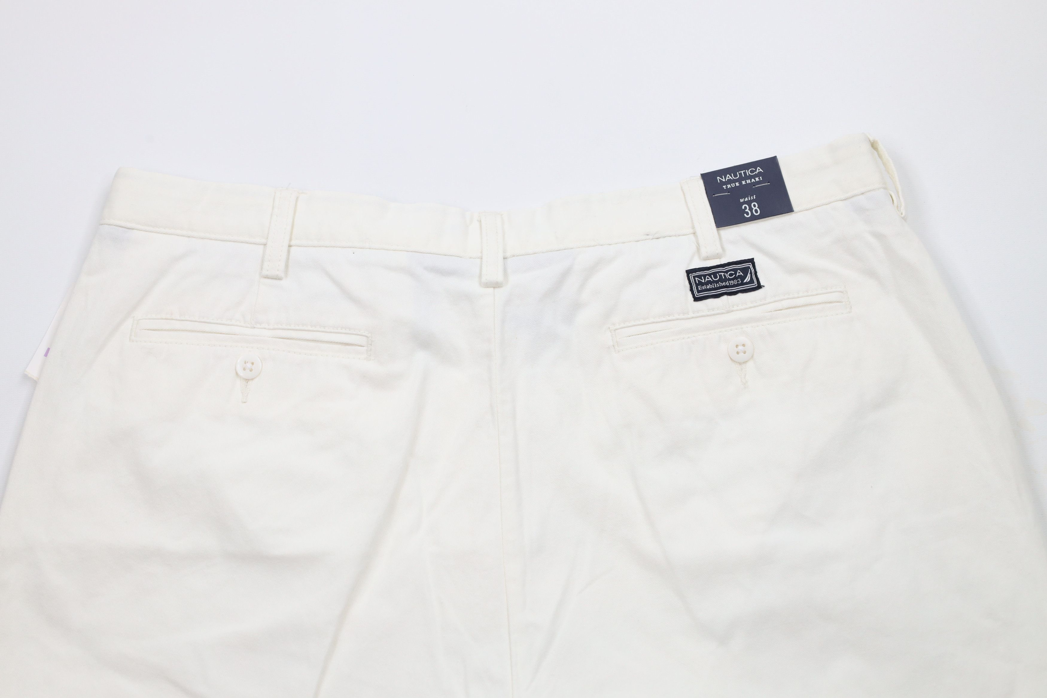 Nautica × Vintage Deadstock Vintage Nautica Cotton Chino Golf Shorts White Size US 38 / EU 54 - 9 Thumbnail