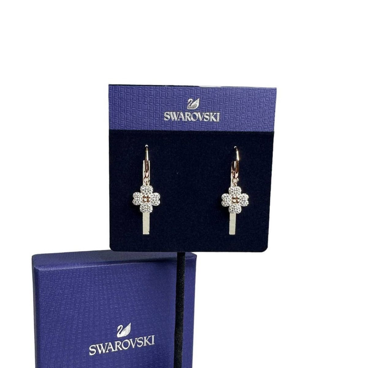 Swarovski Swarovski Latisha drop earrings Flower, White, Rose gold Size ONE SIZE - 1 Thumbnail