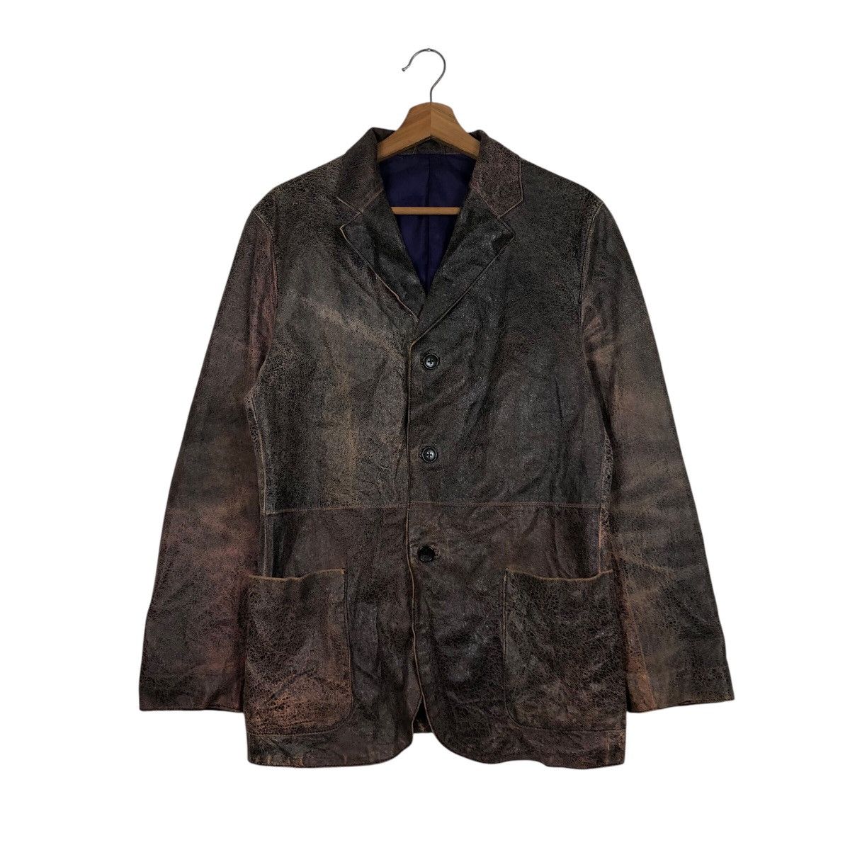 Hysteric Glamour 📌Vintage Chore Worker Leather Jacket Button Tornado Mart Size US M / EU 48-50 / 2 - 2 Thumbnail