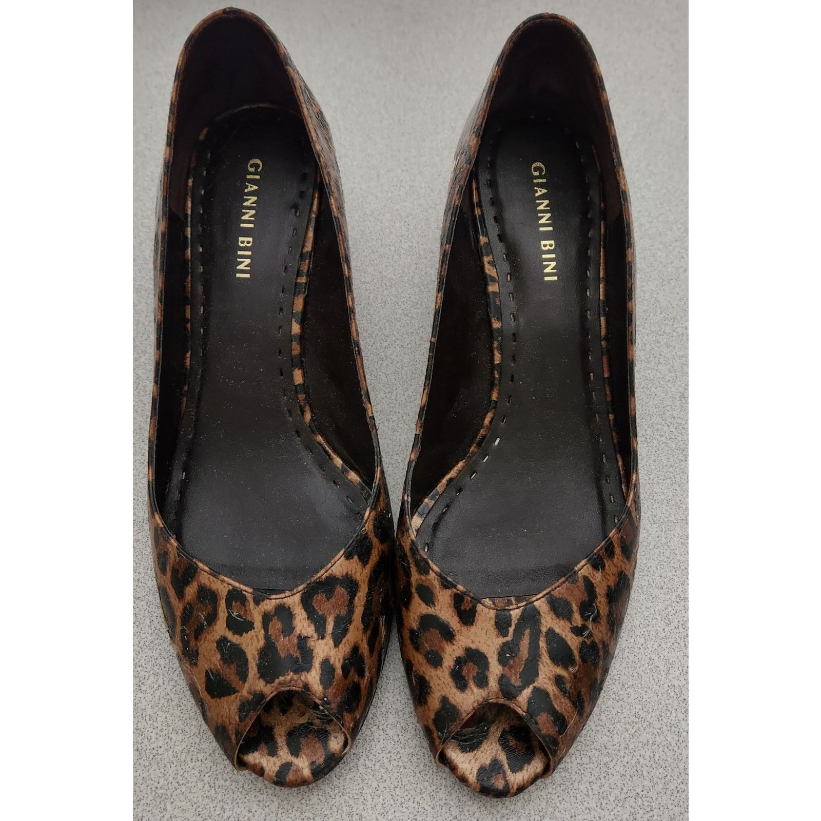 Other Gianni Bini Brown Black Leopard Print Open Toe Shoe 8.5M Size US 8.5 / IT 38.5 - 1 Thumbnail