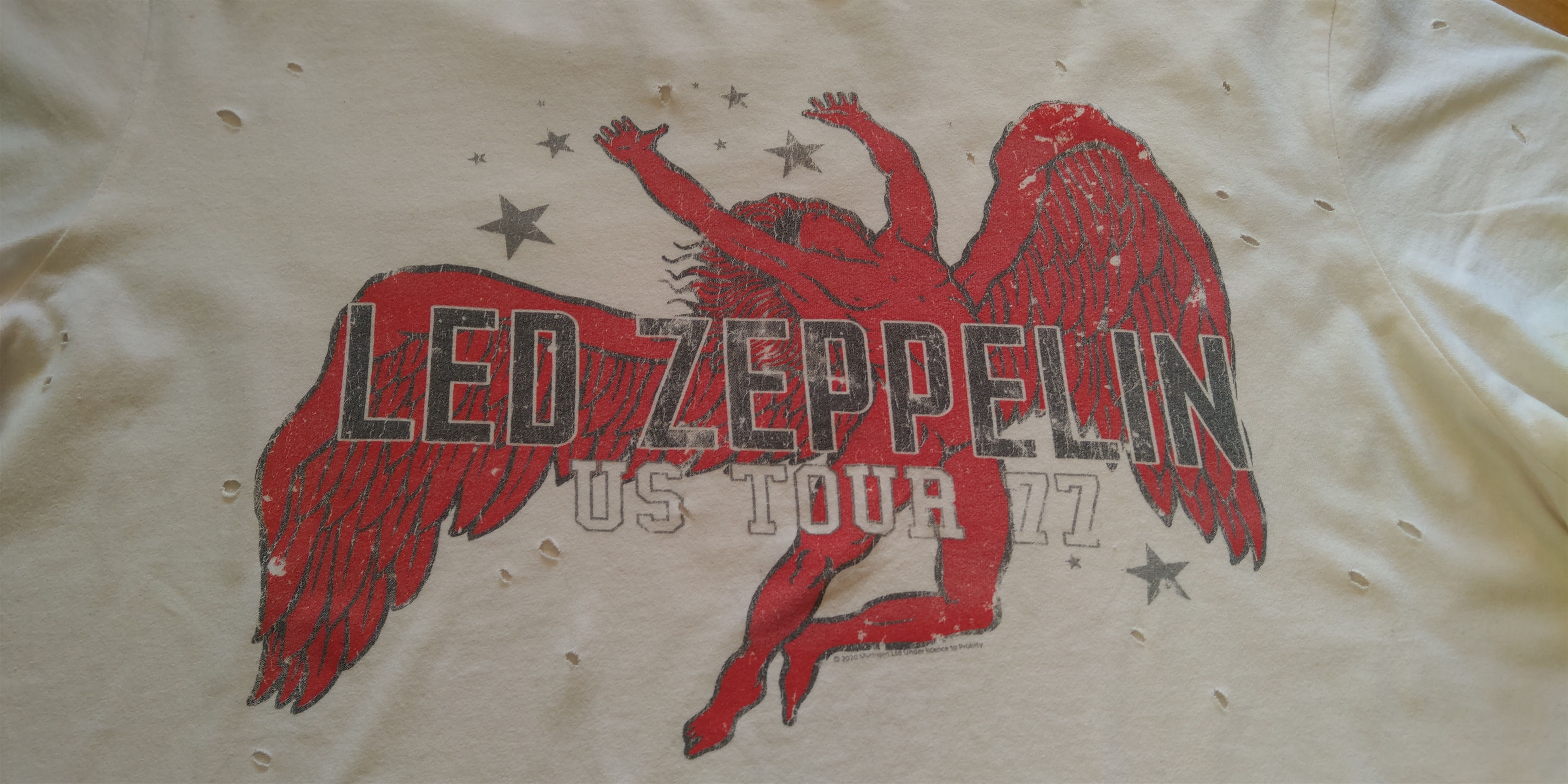 Band Tees Led Zeppelin Custom Distressed T-shirt Size US L / EU 52-54 / 3 - 7 Thumbnail