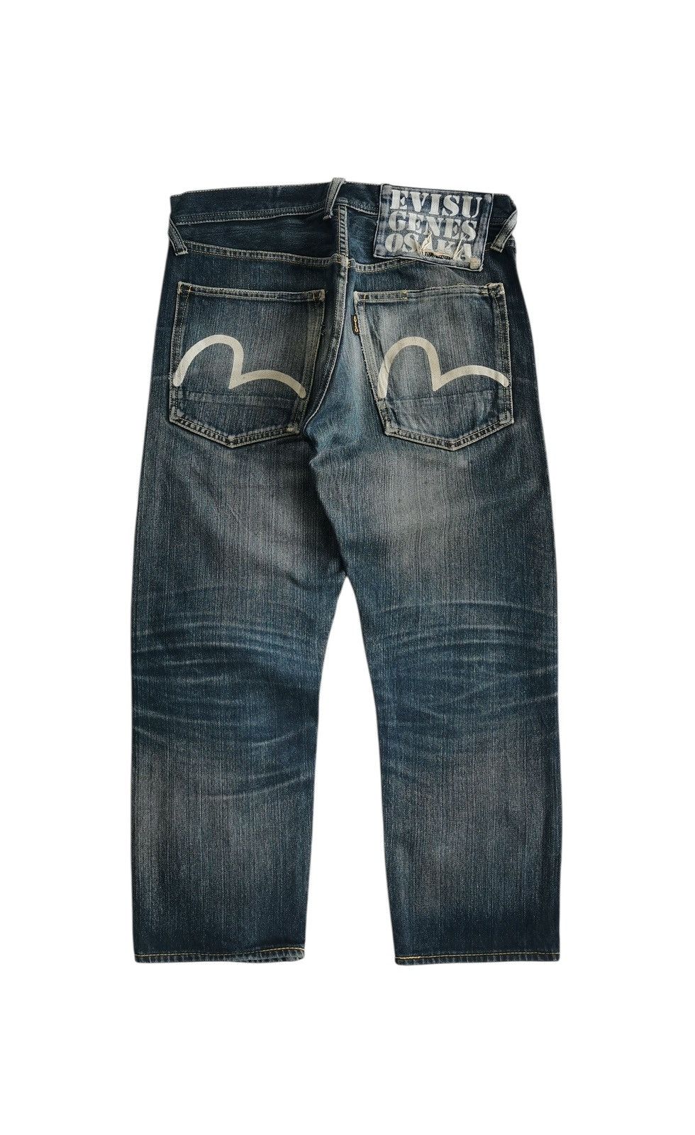 Evisu Evisu Genes Osaka Distressed Seagull Denim Vintage Wash Size US 31 - 2 Thumbnail