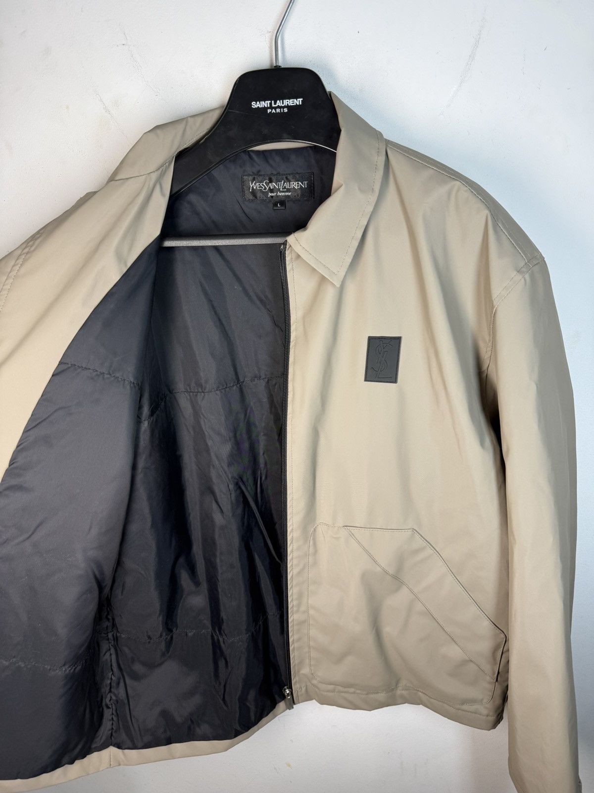 Yves Saint Laurent Waterproof YSL Jacket Classic Zip Up Collar Vintage Logo y2k Size US L / EU 52-54 / 3 - 18 Thumbnail