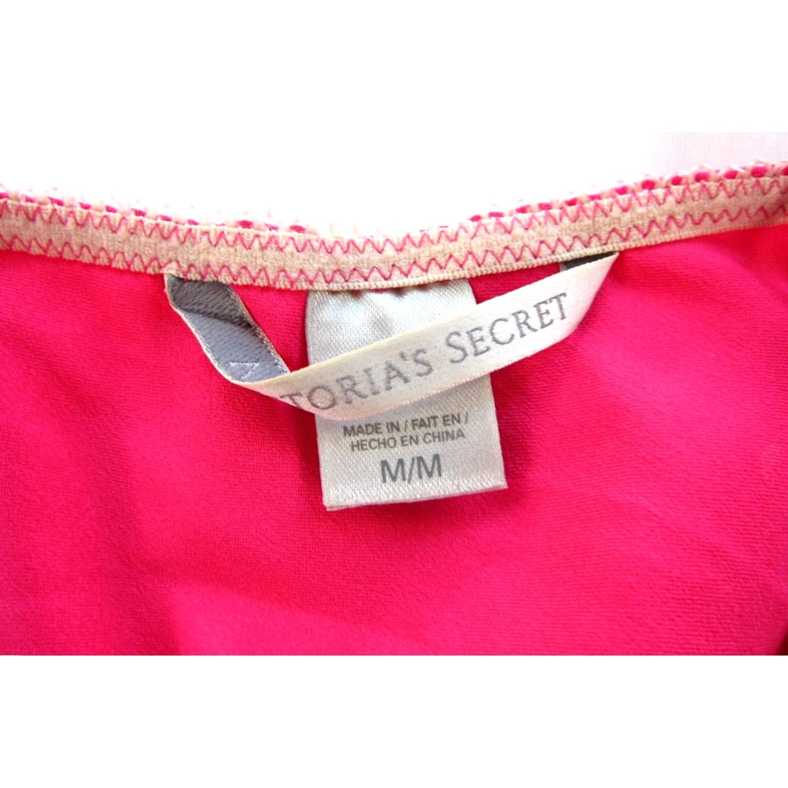Vintage Victoria's Secret Bright Pink Sexy Lace Spaghetti Strap Lingerie Shorts Romper M Size 32" / US 10 / IT 46 - 3 Thumbnail