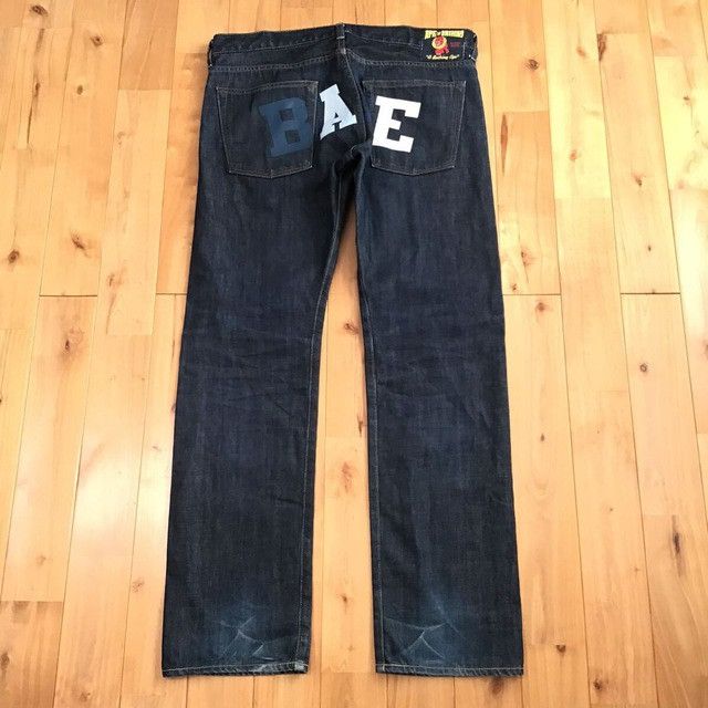 Bape × Nigo 🔥Nagoya limited color BAPE LOGO Denim Pants APE NIGO ★size M Size US 32 / EU 48 - 1 Thumbnail
