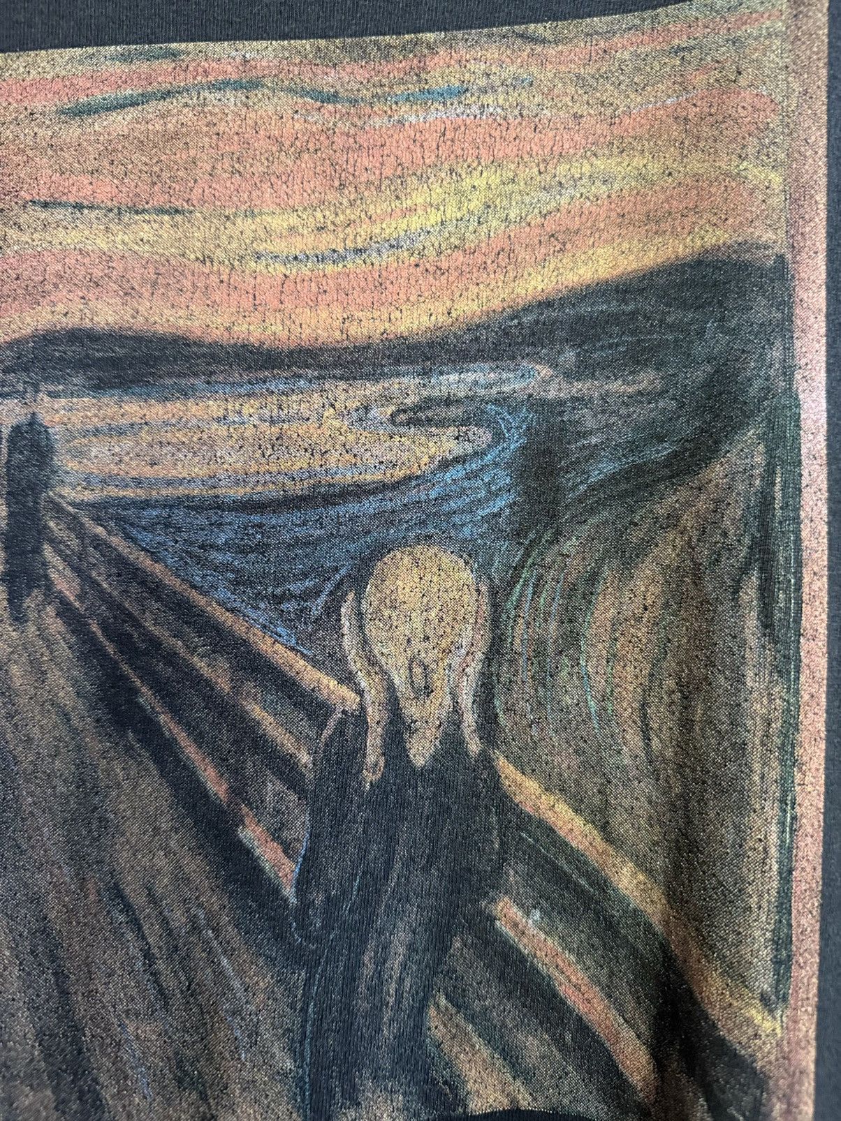 Vintage Vintage The Scream Edward Munch Art Long Sleeve Faded Tee Size US L / EU 52-54 / 3 - 3 Thumbnail