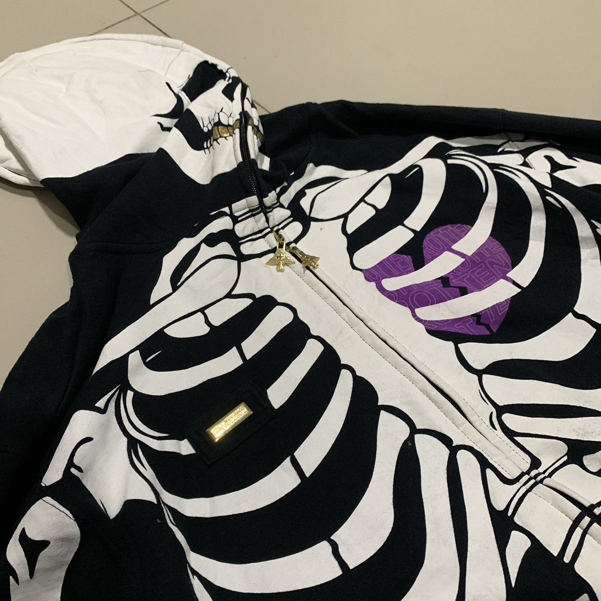 LRG × Vintage Rare LRG Dead Serious Skeleton Ziphoodie Glow In The Dark Size US XL / EU 56 / 4 - 2 Thumbnail