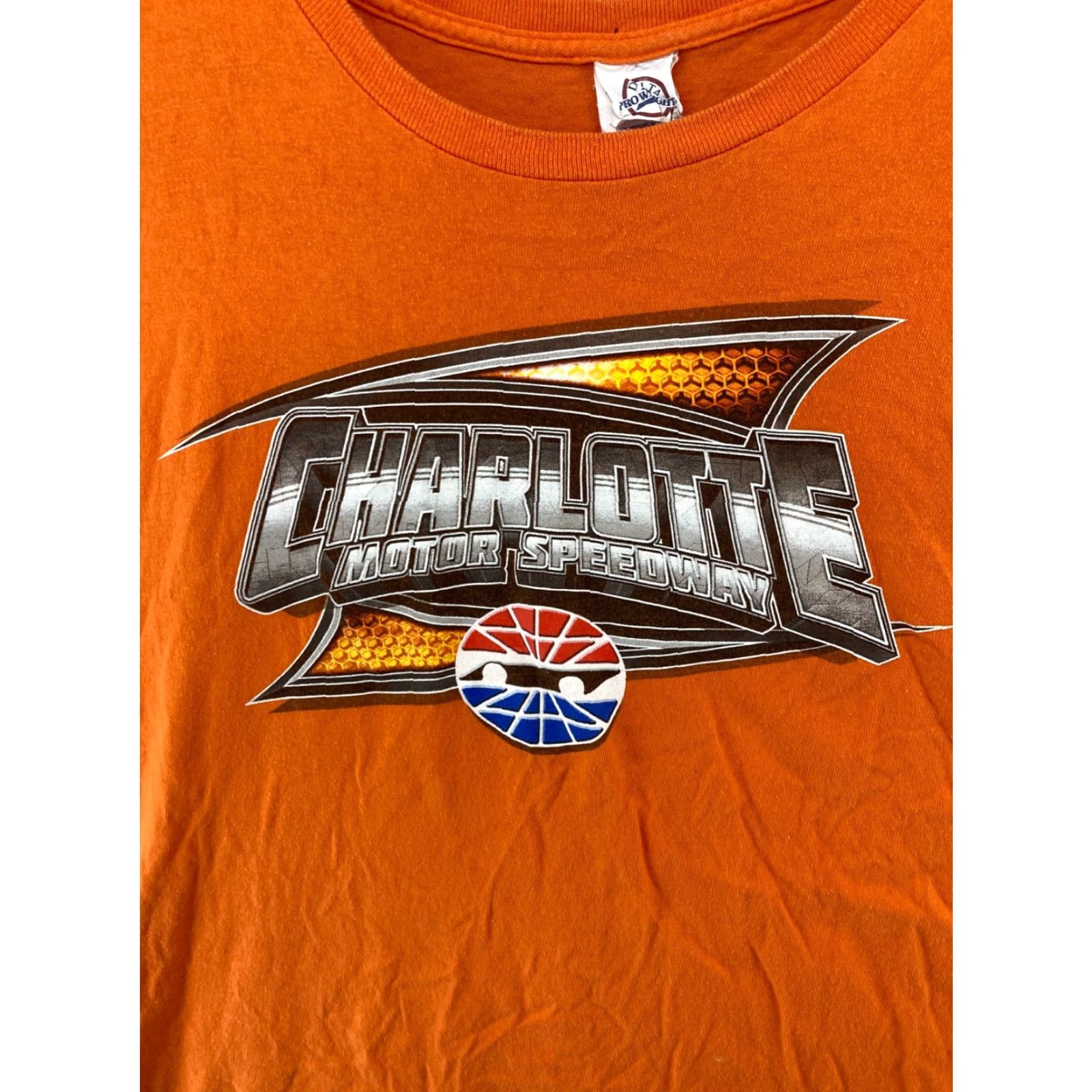 Vintage Charlotte Motor Speedway Shirt Mens 3XL Orange Racing Size US XXL / EU 58 / 5 - 4 Thumbnail