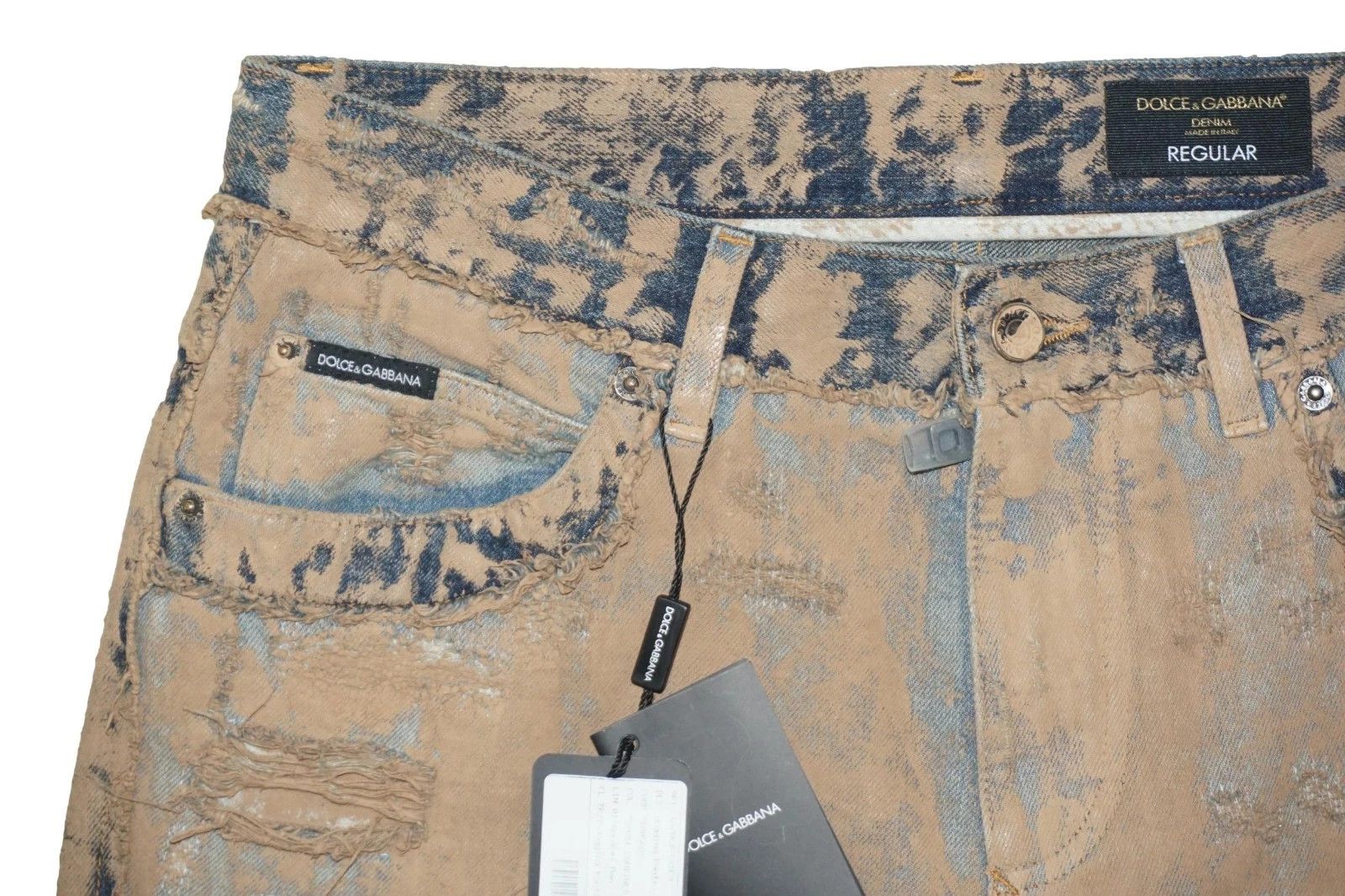 Dolce & Gabbana DOLCE & GABBANA CAMEL DISTRESSED JEANS GYJHCD SIZE 48 Size US 32 / EU 48 - 4 Thumbnail