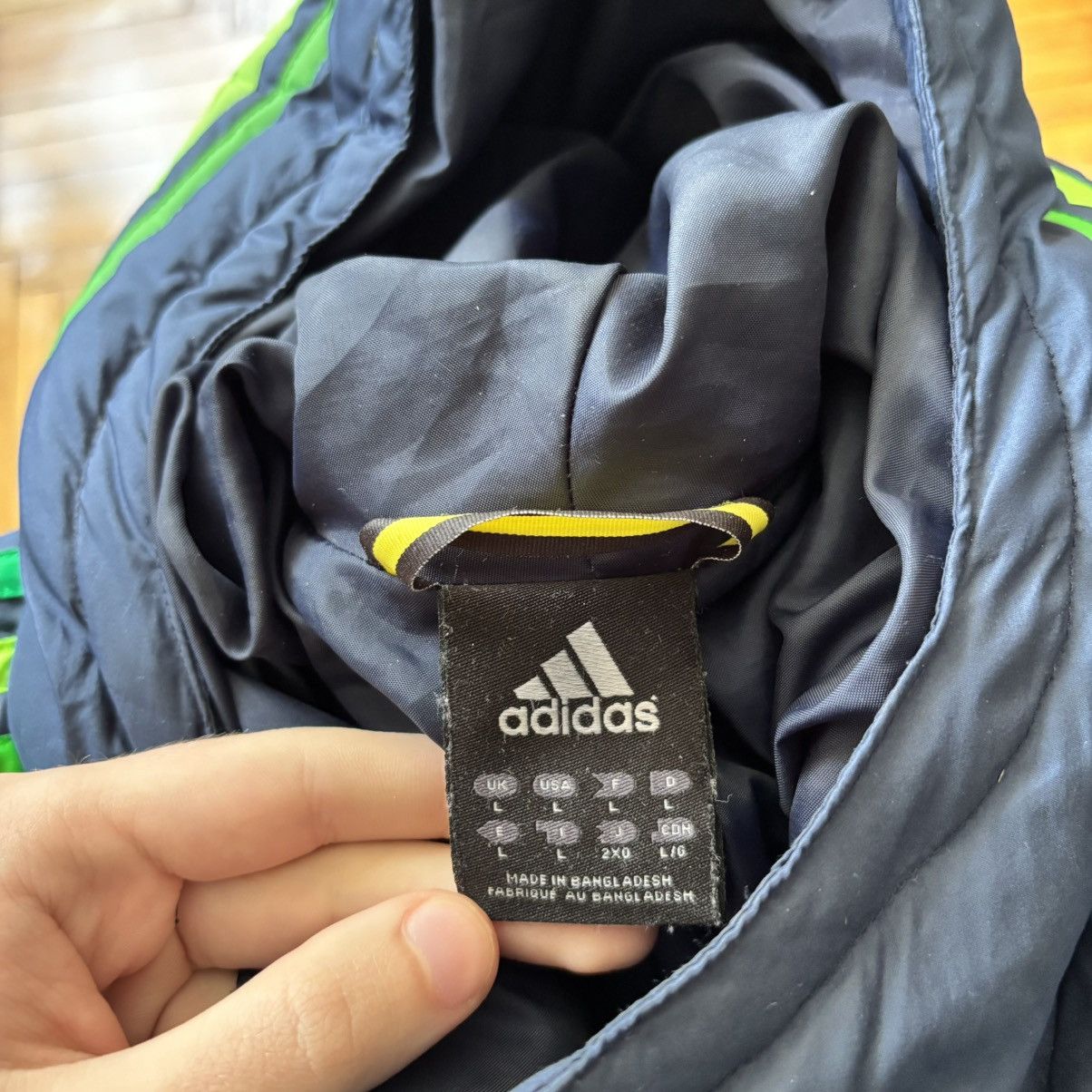 Adidas Vintage Adidas Puffer Down Jacket 3 stripes oversize baggy Size US L / EU 52-54 / 3 - 3 Thumbnail