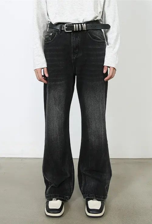 Japanese Brand × Jean Loose straight men's retro casual flared jeans Size US 32 / EU 48 - 1 Thumbnail