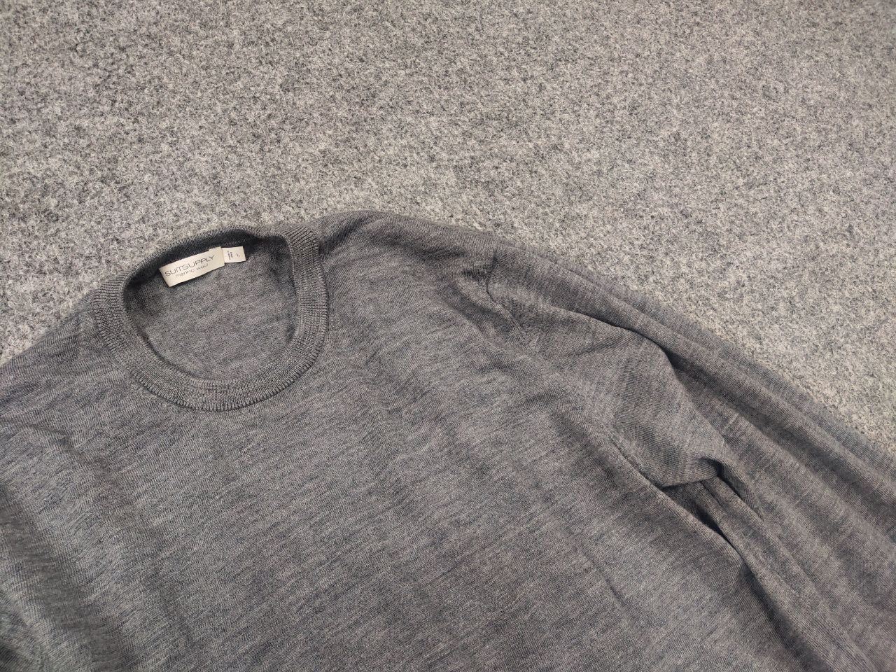 Suitsupply Suitsupply Sweatshirt Grey Merino Wool Long Sleeve Sweater Size US M / EU 48-50 / 2 - 4 Thumbnail