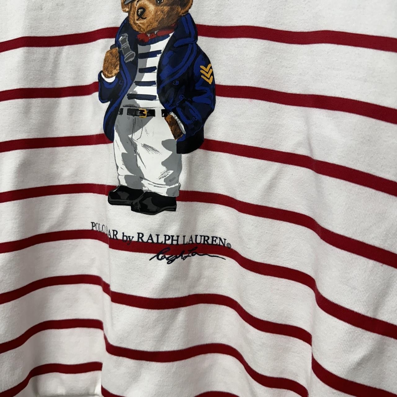 Polo Ralph Lauren Polo Ralph Lauren Striped Polo Bear Sweatshirt Men’s Large Size US L / EU 52-54 / 3 - 8 Thumbnail