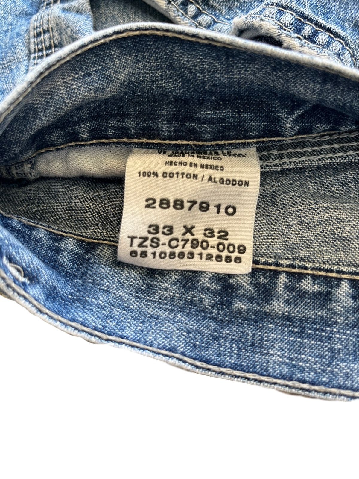 Lee Vintage Y2K Lee Dungaree Faded Jeans Size US 33 - 6 Thumbnail