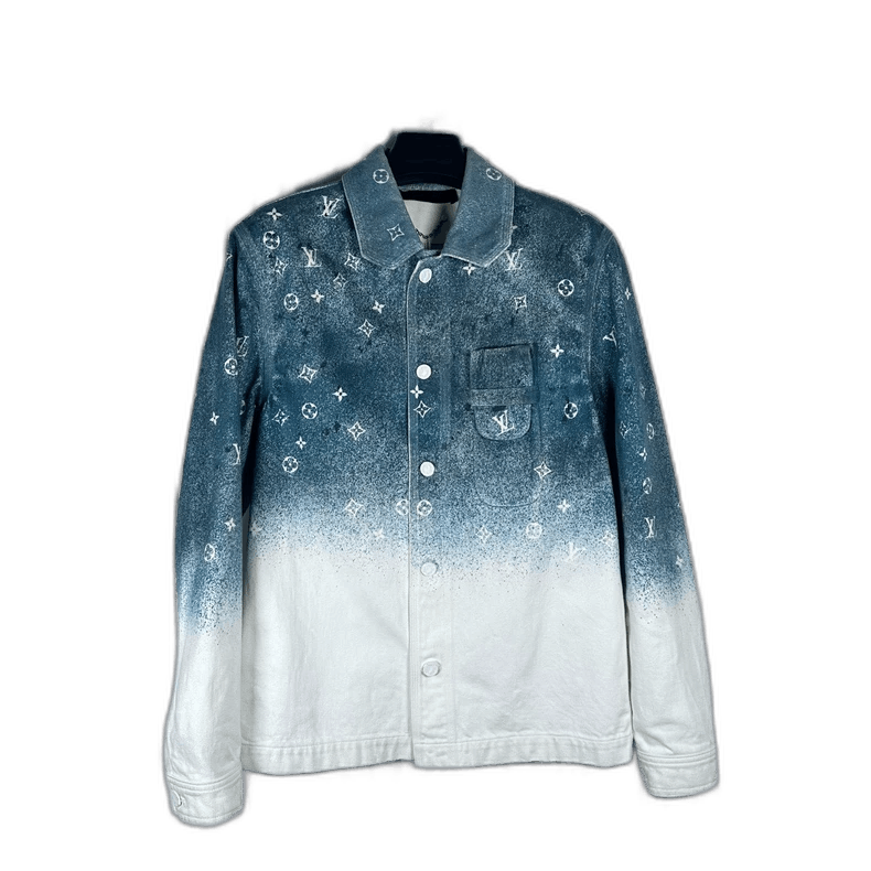 Louis Vuitton Louis Vuitton Blue Denim Jacket with Stars Size US XS / EU 42 / 0 - 1 Thumbnail