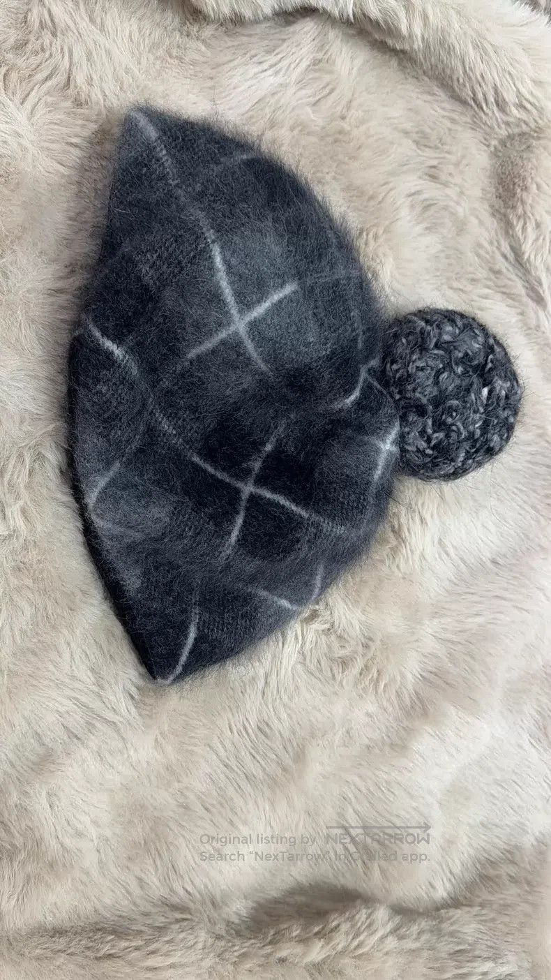 Vivienne Westwood Vivienne Westwood Gray Plaid Furry Beret Size ONE SIZE - 5 Thumbnail