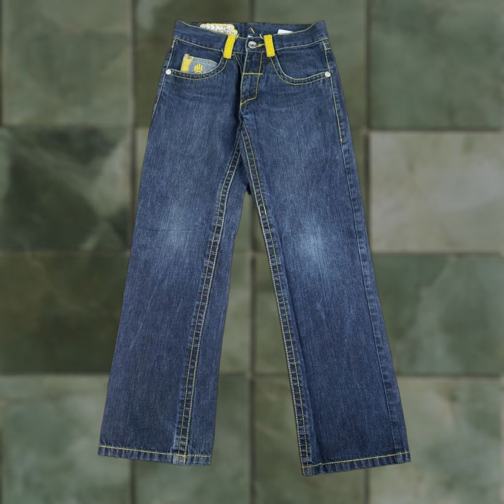 Denime VINTAGE Miskeen Jeans Men 29x31 Denim Blue 90s Grunge Embroidered Pockets Relaxed Straight Jeans Mens Regular Size 29 Size US 29 - 1 Thumbnail