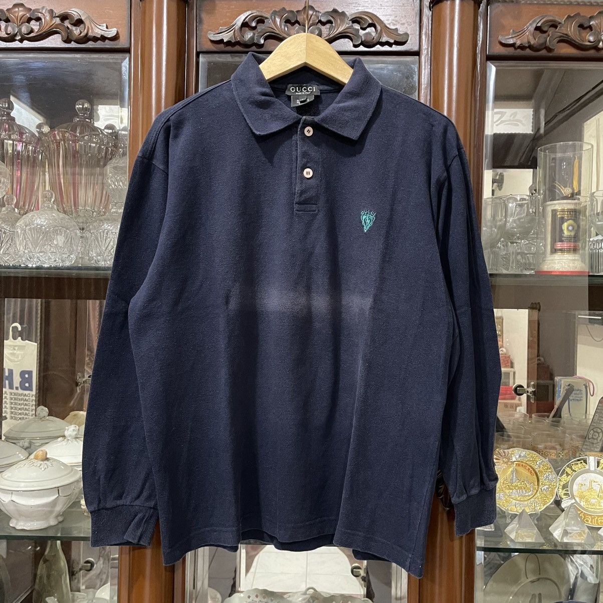 Vintage Gucci Tom ford era polo longsleeve FADED