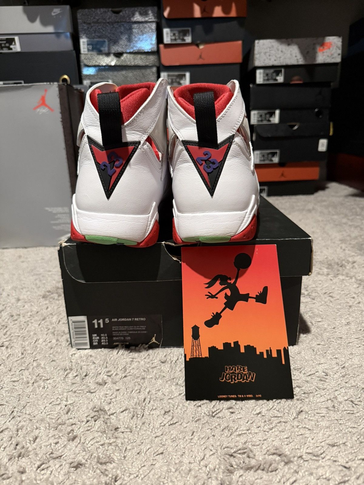 Jordan Brand Air Jordan Retro 7 Hare 2015 Size US 11.5 / EU 44-45 - 1 Thumbnail