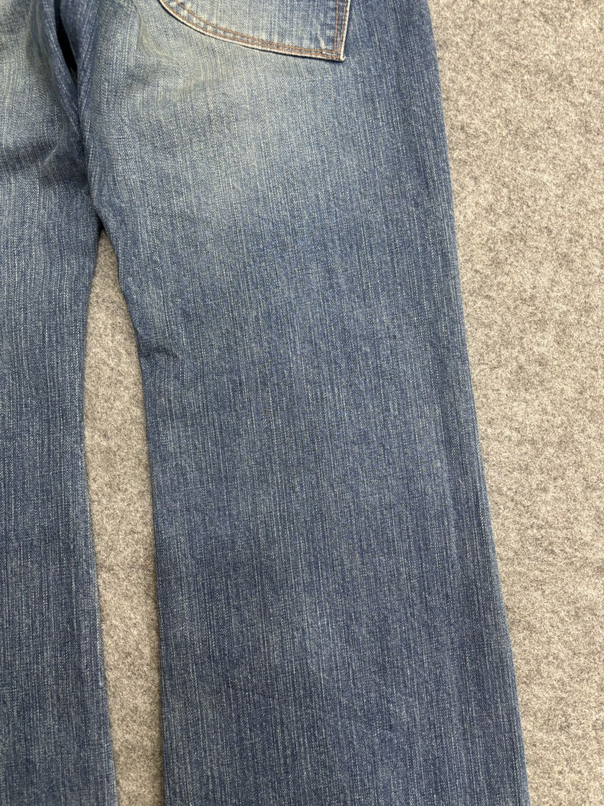 Japanese Brand 💥Flare💥Vintage 90s Blue Way Paint Minimalist Denim F522 Size US 32 / EU 48 - 12 Thumbnail