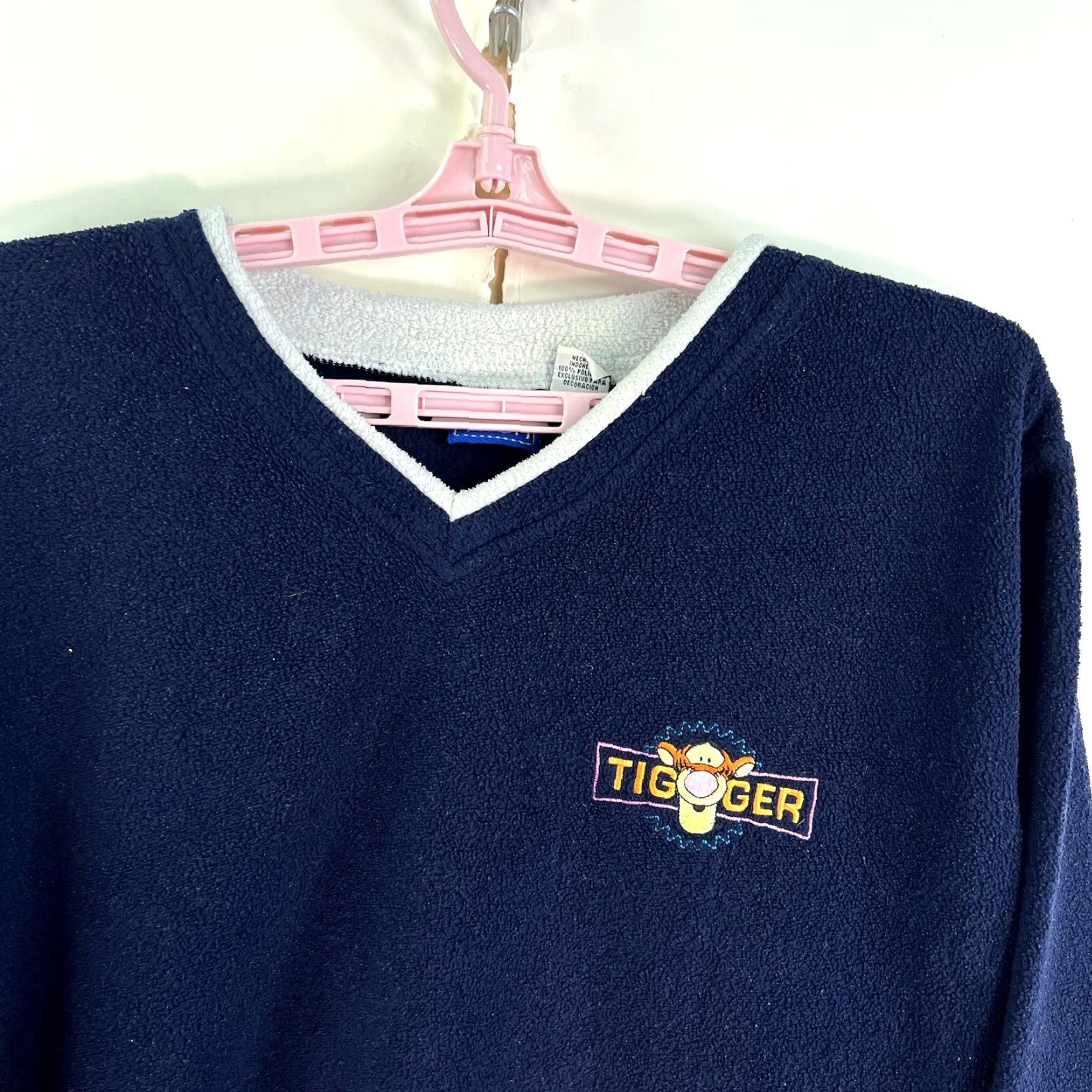 Disney Disney Pooh Tigger Fleece Pullover Sweatshirt Womens Adult Size L Blue Embroidered Size L / US 10 / IT 46 - 2 Thumbnail