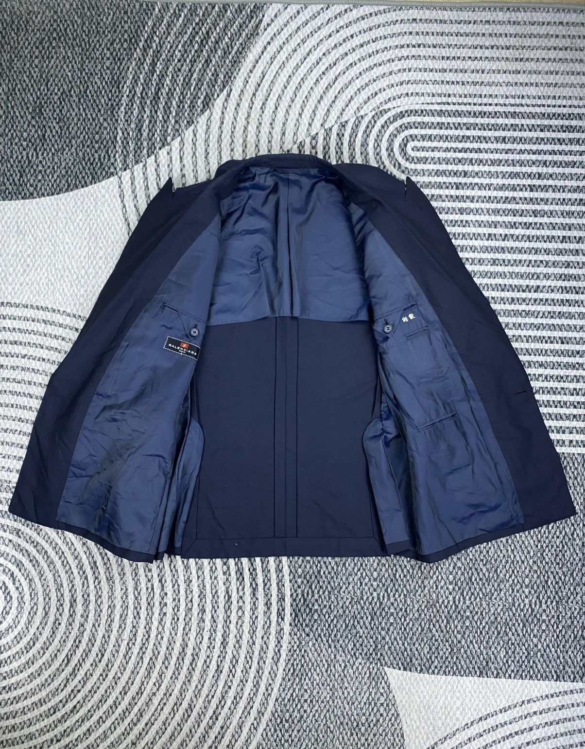 Balenciaga Vintage Balenciaga Paris Navy Double Breasted Suit Jacket Size US M / EU 48-50 / 2 - 5 Thumbnail