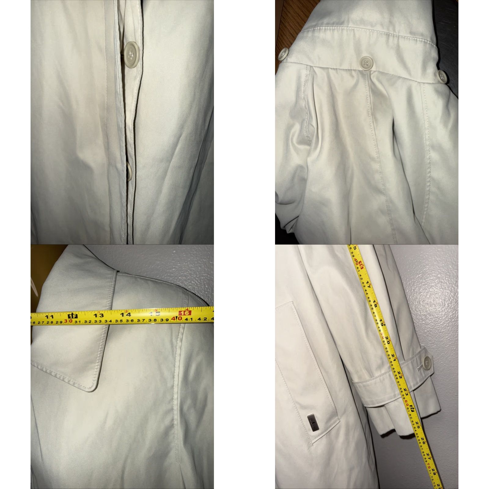 London Fog VINTAGE London Fog Women Trench Coat L Beige Tan Lightweight Regular Pockets Shoulder Pads Long Sleeve Button Closure Dry Clean Only 1990s Mens? Size L / US 10 / IT 46 - 9 Thumbnail