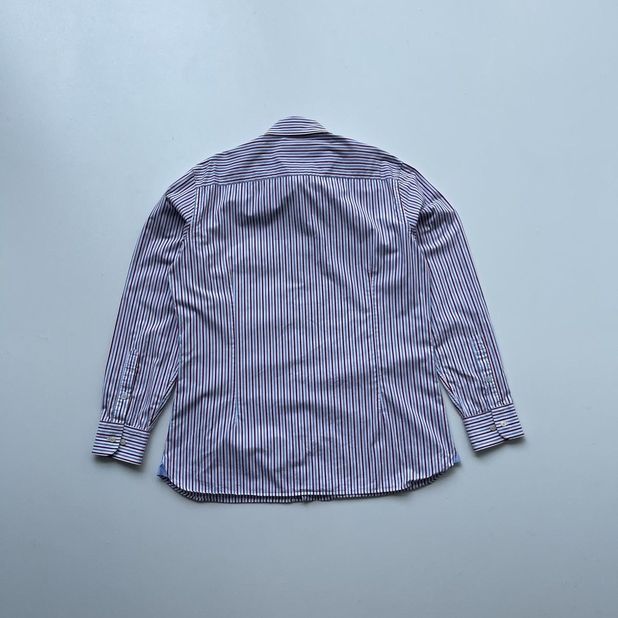 Hackett Hackett London Slim Striped Button Ups Shirt White/Red/Blue Size US L / EU 52-54 / 3 - 3 Thumbnail