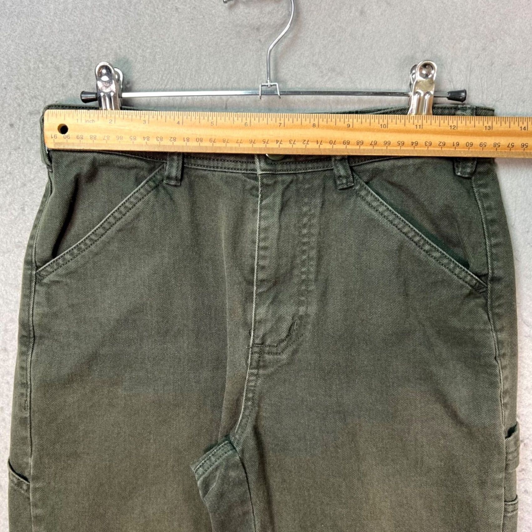 Everlane VINTAGE Everlane Pants Womens 0 Olive Green Cotton Relaxed Fit Ankle 26 Inseam Womens Size 26" / US 2 / IT 38 - 5 Thumbnail