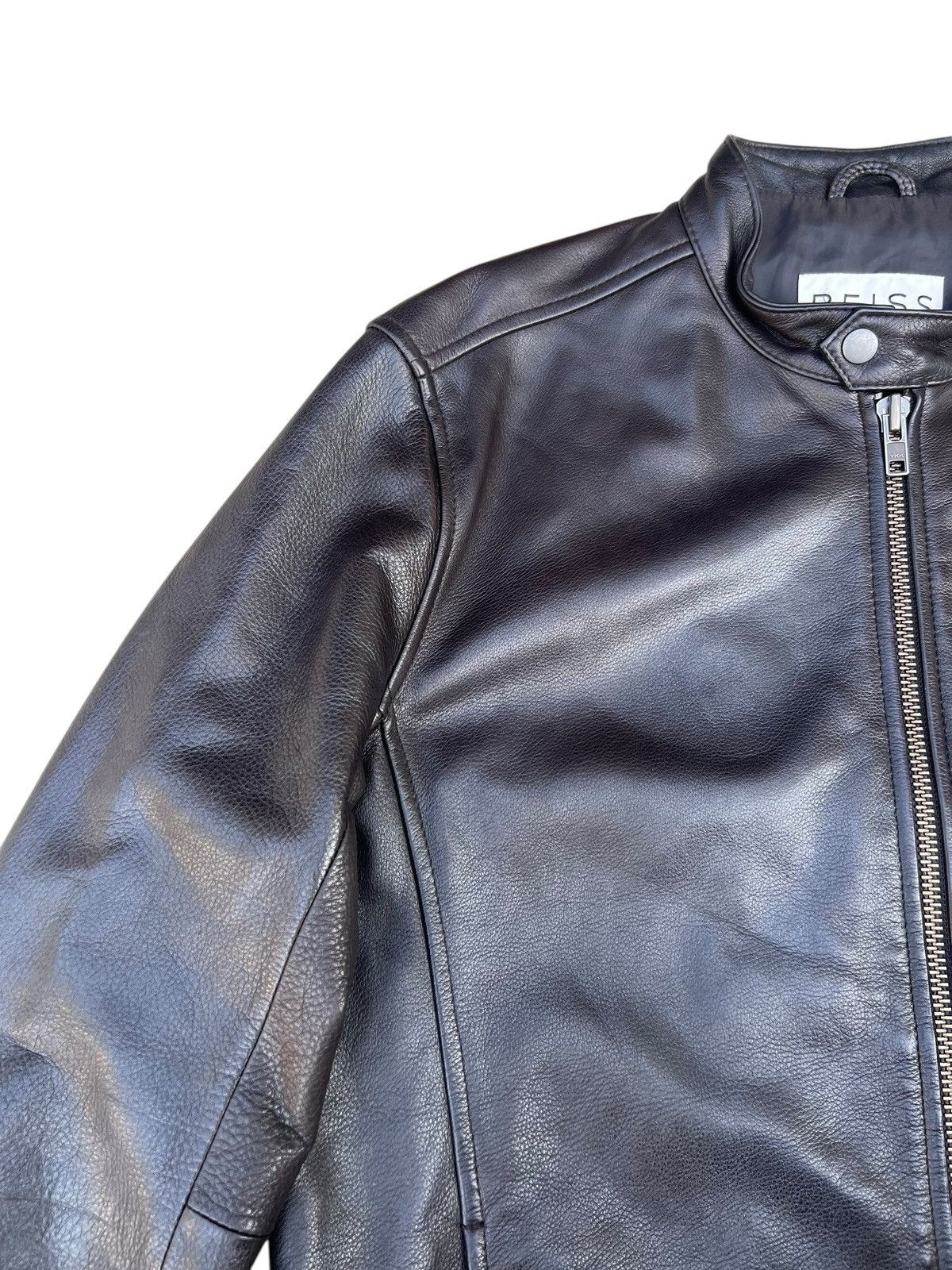 Reiss REISS Knox Cow Leather Jacket Racer Size US XL / EU 56 / 4 - 6 Thumbnail