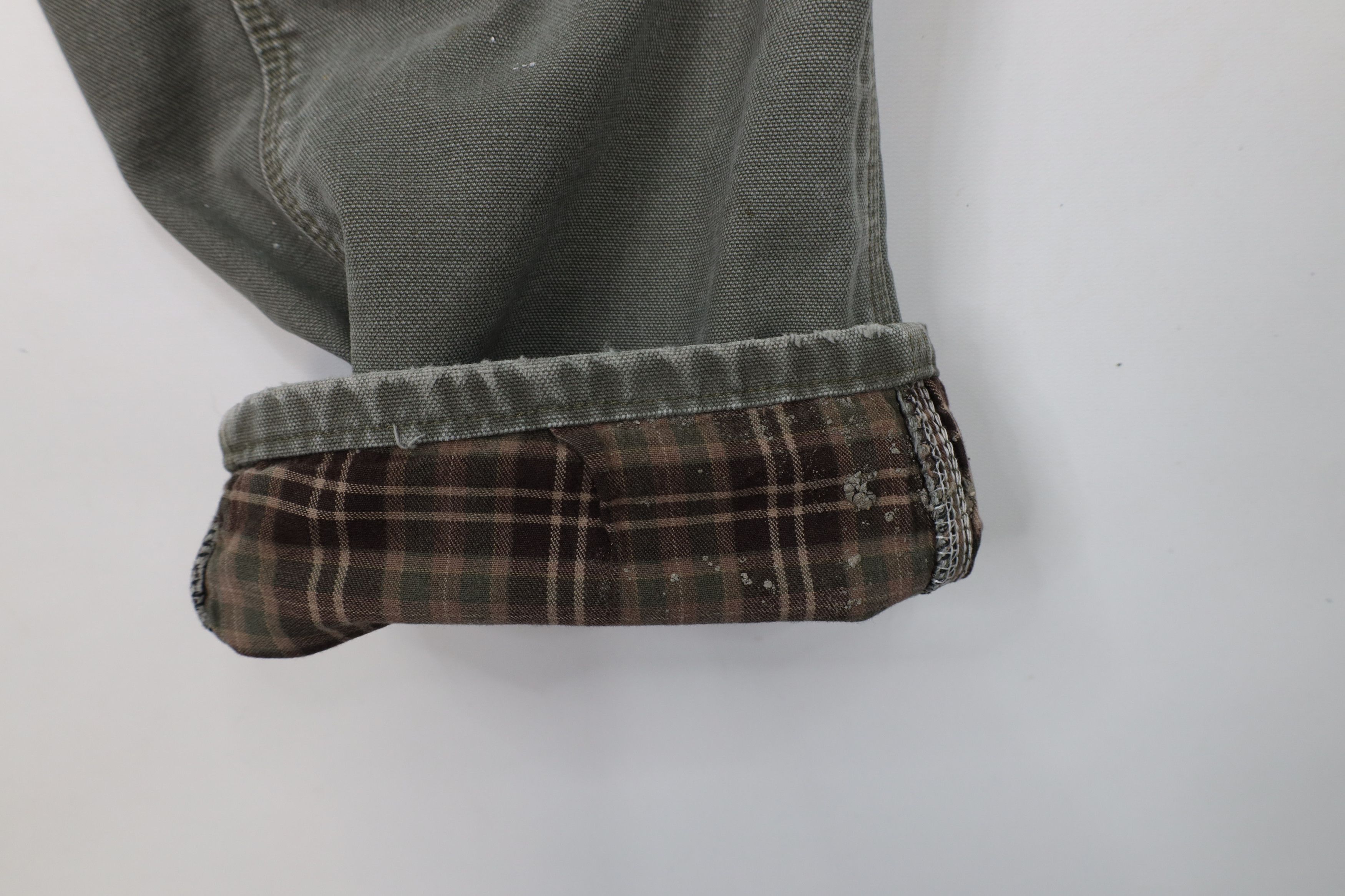 Carhartt × Vintage Vintage Carhartt Lined Wide Leg Dungaree Pants Moss Green Size US 32 / EU 48 - 3 Thumbnail