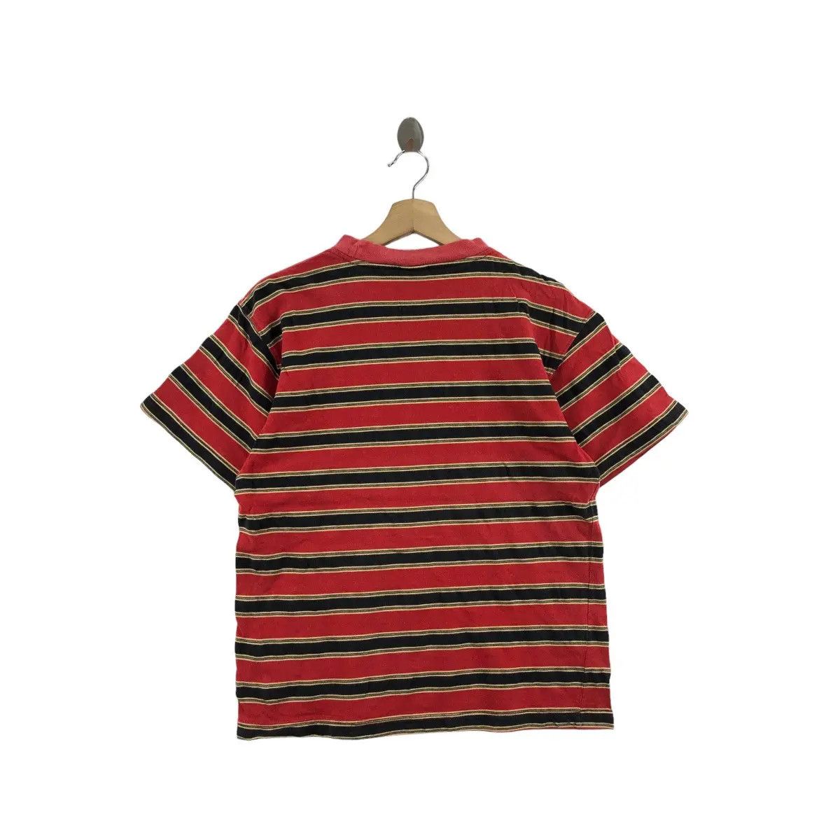Nike Vintage 90’ NIKE SWOOSH Center Logo Striped Tee Shirt Gray Size US M / EU 48-50 / 2 - 3 Thumbnail