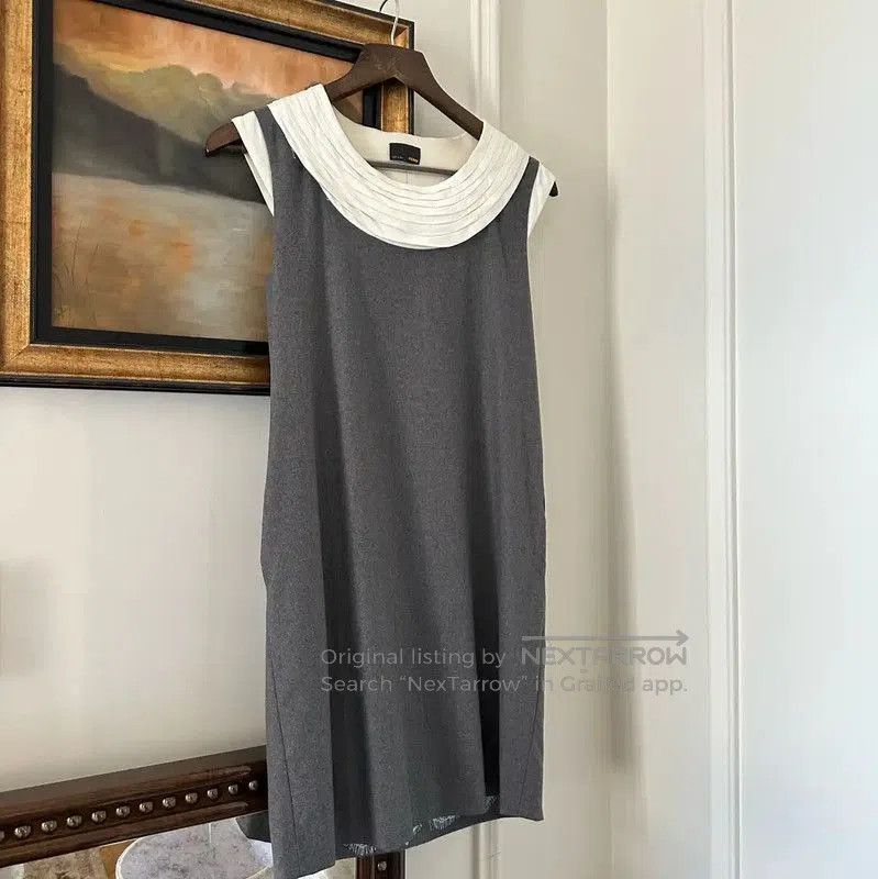 Fendi Fendi Gray Silk Dress in Size L . Size L / US 10 / IT 46 - 1 Thumbnail