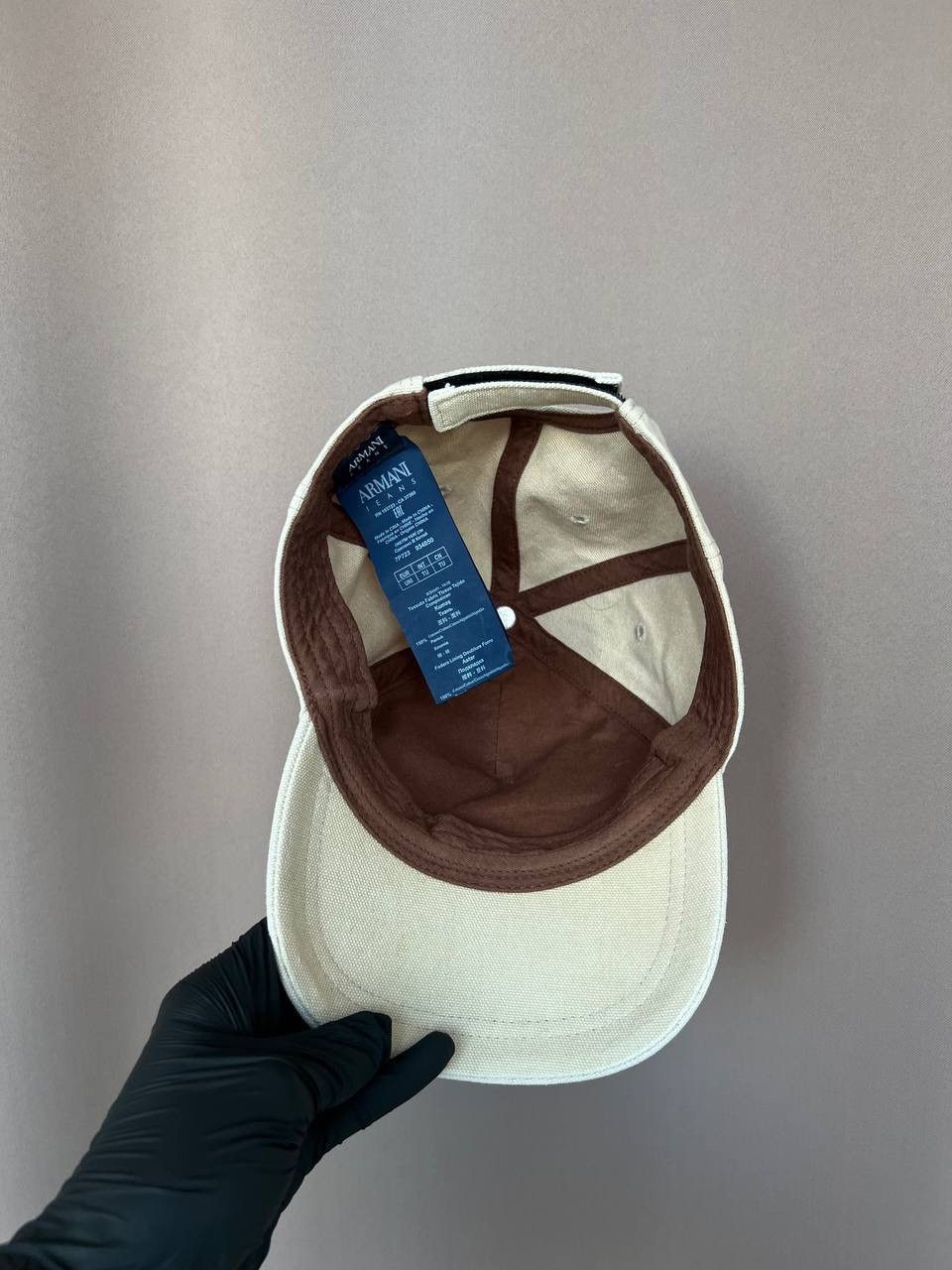 Armani Armani Jeans Cap Logo Hat Beige Luxury One Size Size ONE SIZE - 7 Thumbnail