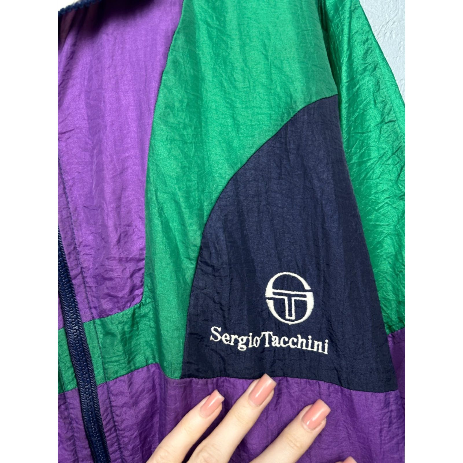 Sergio Tacchini Sergio Tacchini 90s Vintage Mens Nylon Track Jacket Size US M / EU 48-50 / 2 - 3 Thumbnail