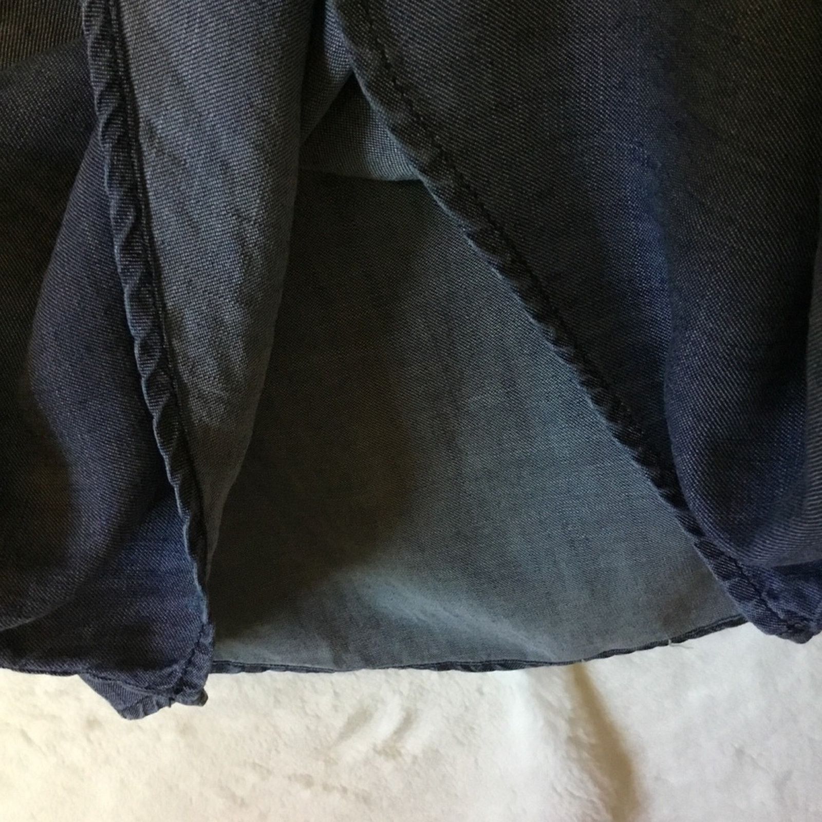Chicos Chico's Blue Jean Square Neck Long-Sleeve Top Size XS / US 0-2 / IT 36-38 - 4 Thumbnail