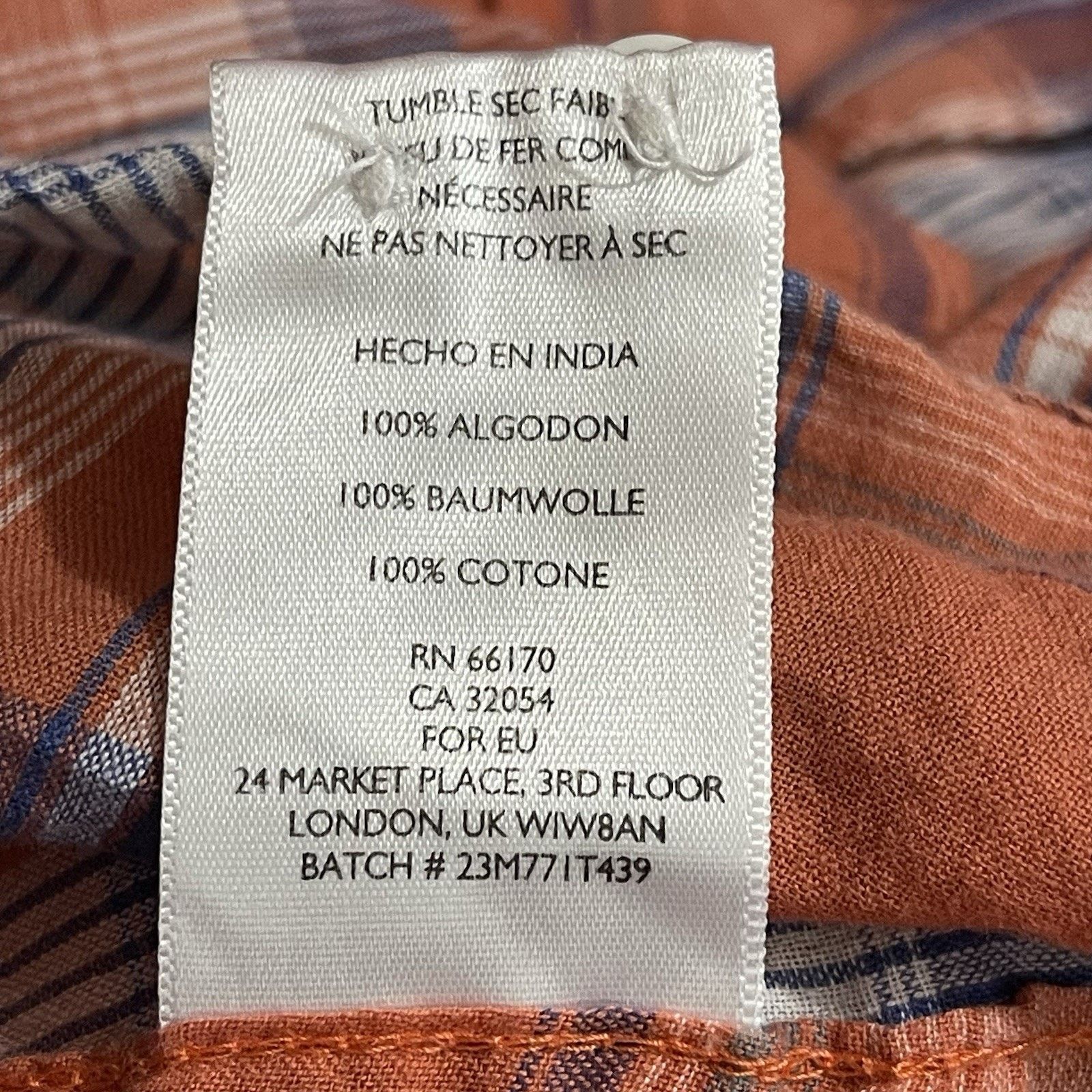 Salt Valley Salt Valley Western Shirt Mens XL Orange Plaid Pearl Snap Size US XL / EU 56 / 4 - 12 Thumbnail