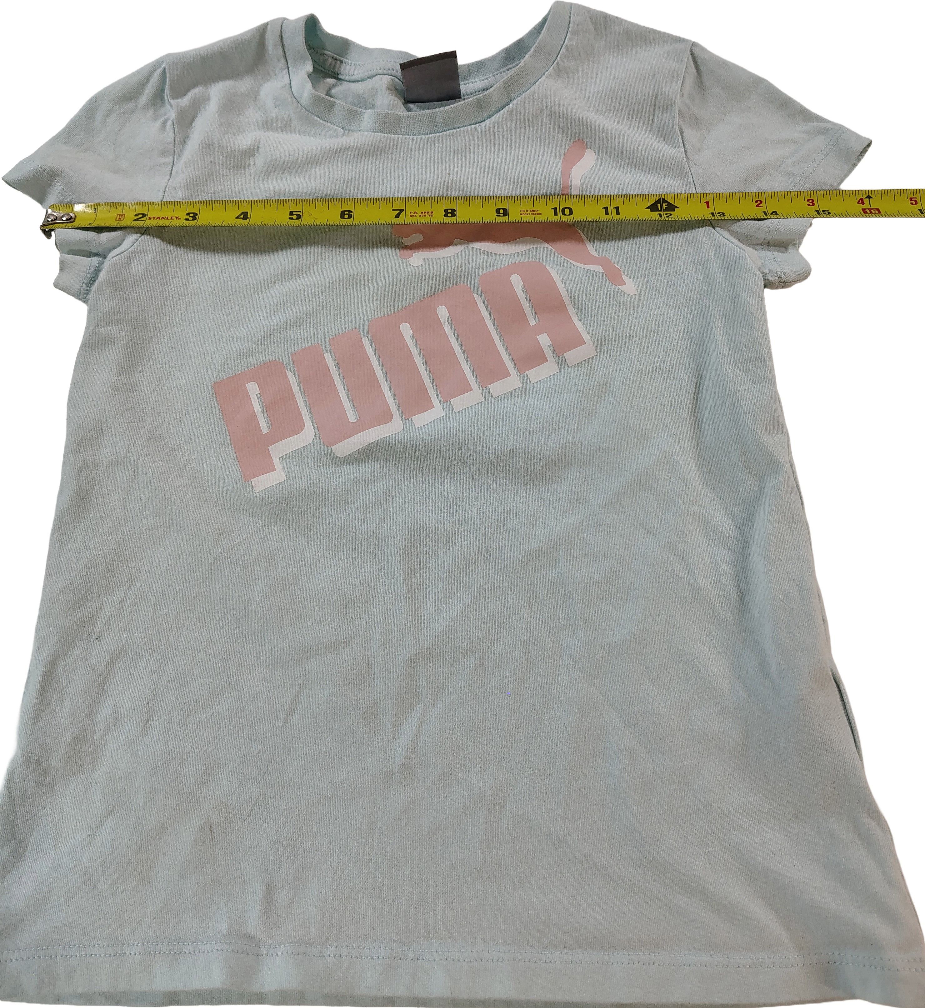 Puma Women's Small Mint Green & Pink Puma Logo Graphic T-Shirt Size S / US 4 / IT 40 - 3 Thumbnail