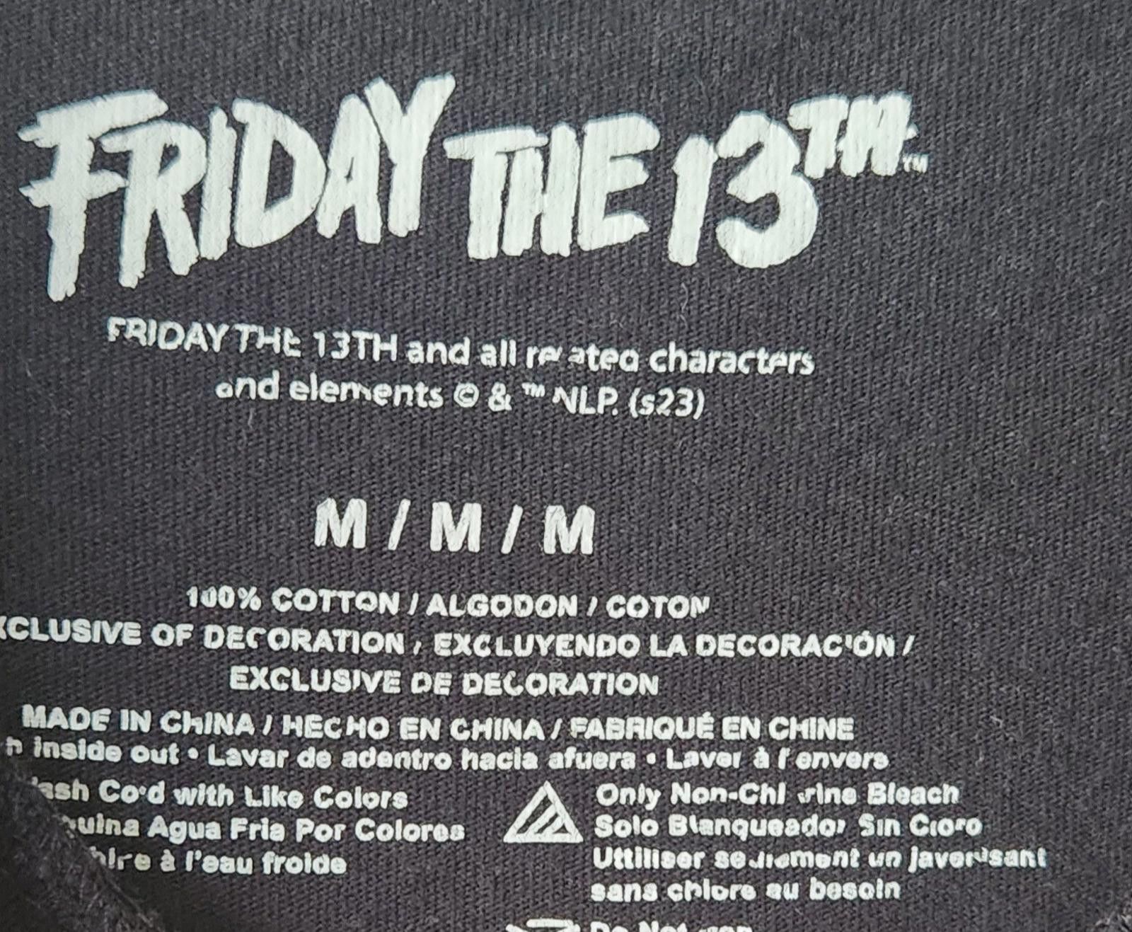 Gildan Friday The 13th Jason Vorhees Hockey Mask Horror Movie Film Size US M / EU 48-50 / 2 - 2 Thumbnail
