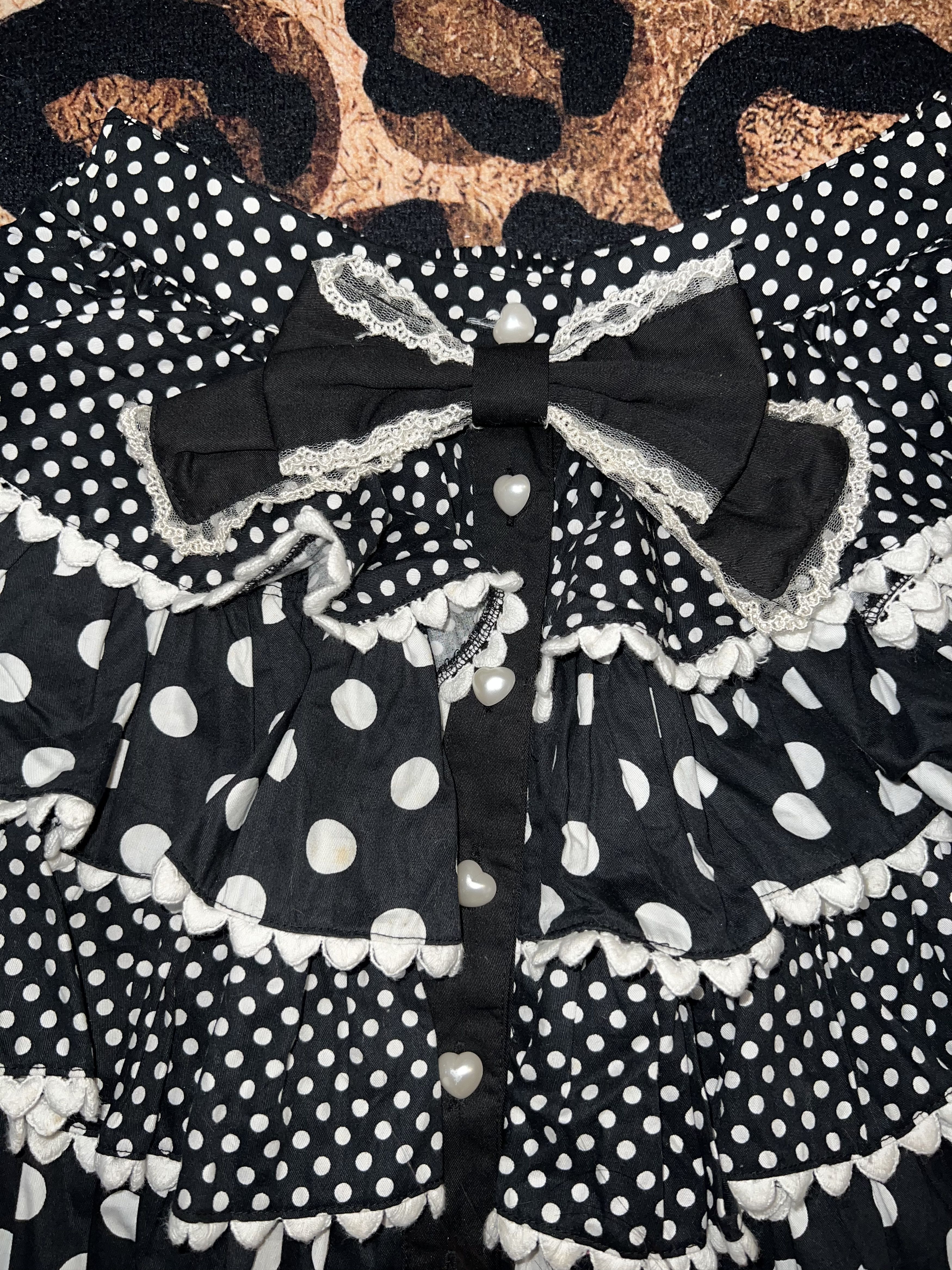 Japanese Brand Bodyline Polka Dot Tiered Mini Skirt 🎹➕ Size 26" / US 2 / IT 38 - 4 Thumbnail