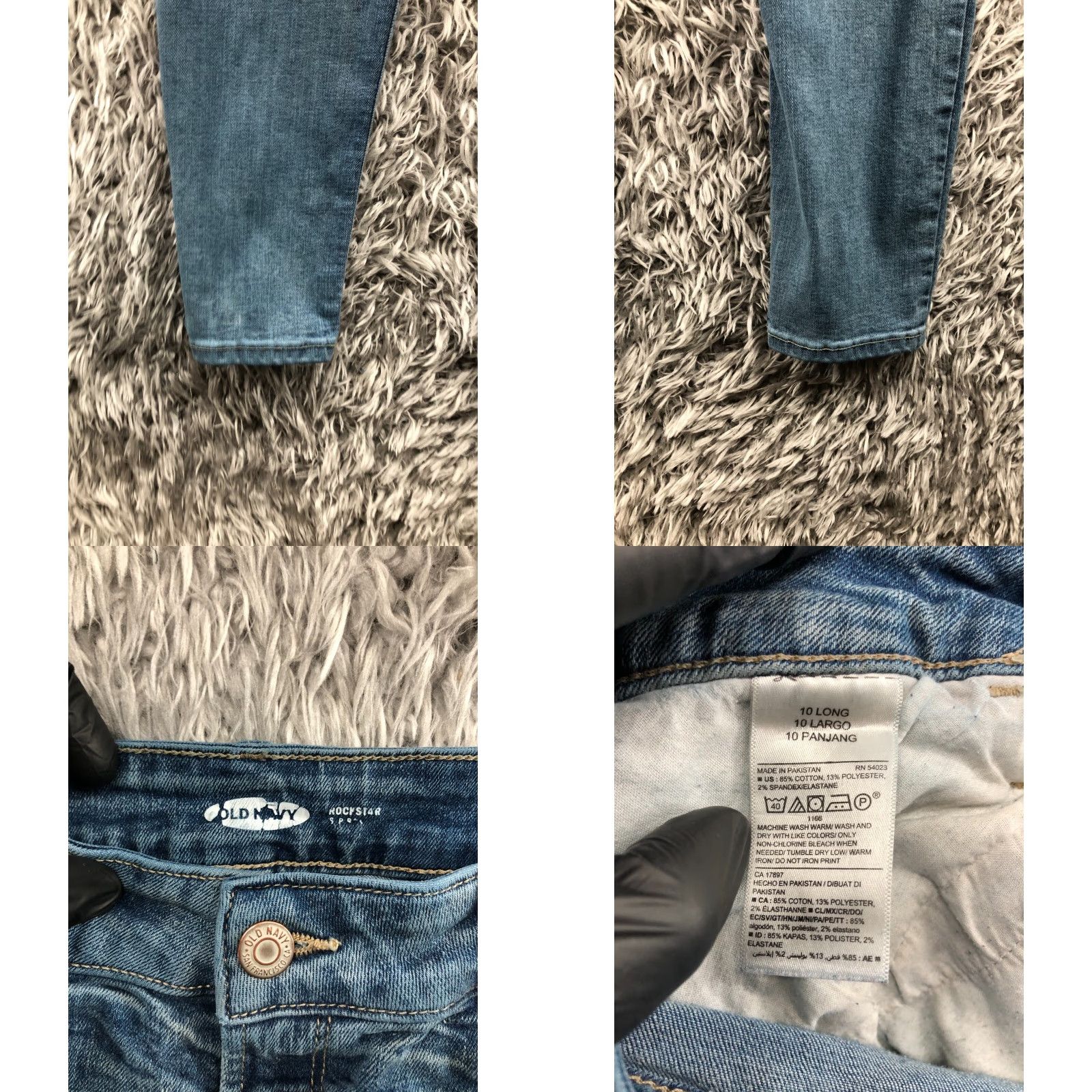Old Navy VINTAGE Old Navy Rockstar Skinny Jeans Size 10 Long Womens Blue Medium Wash Flaw Size 32" / US 10 / IT 46 - 8 Thumbnail